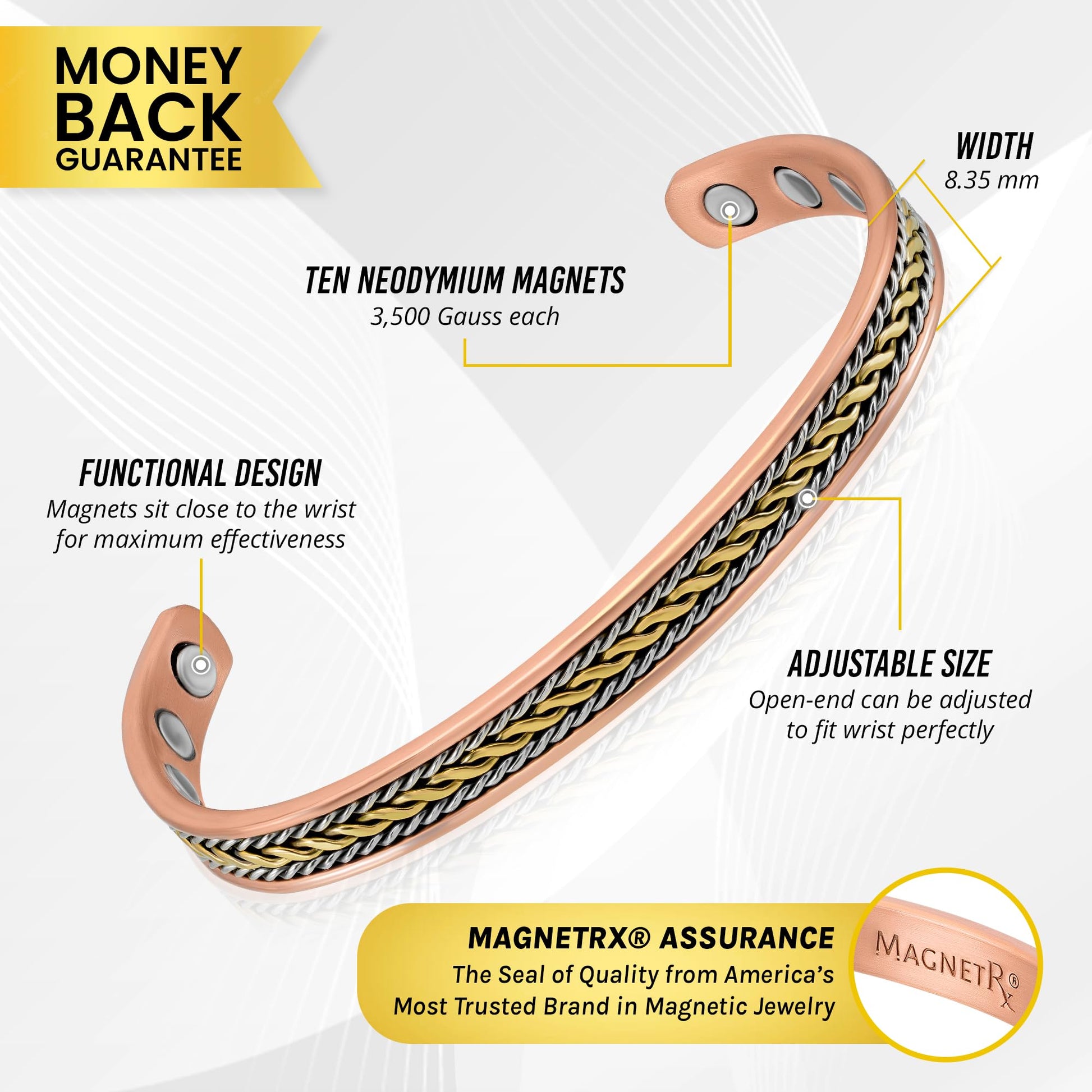 MagnetRX® Women's Copper Bracelet – Effective 99.9% Pure Copper Magnetic Therapy Bracelets MagnetRX uk supplements