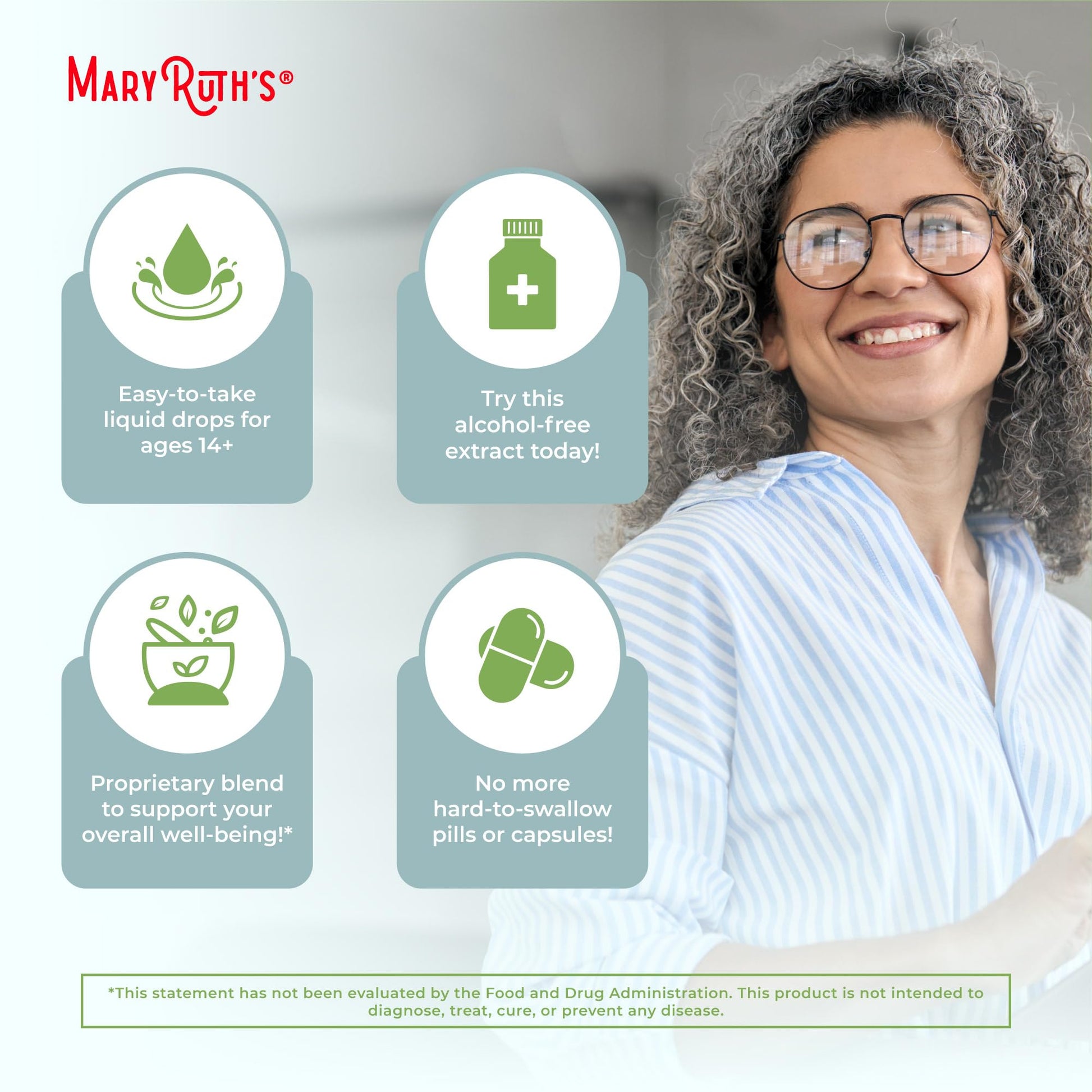 MaryRuth Organics - USDA Organic Brain Nootropic Supplement for Adults with Ginkgo Biloba & Astragalus | Focus & Adrenal Support | Brain & Memory Drops | Vegan | Non-GMO | Gluten Free | 30 Servings MARYRUTH'S uk supplements