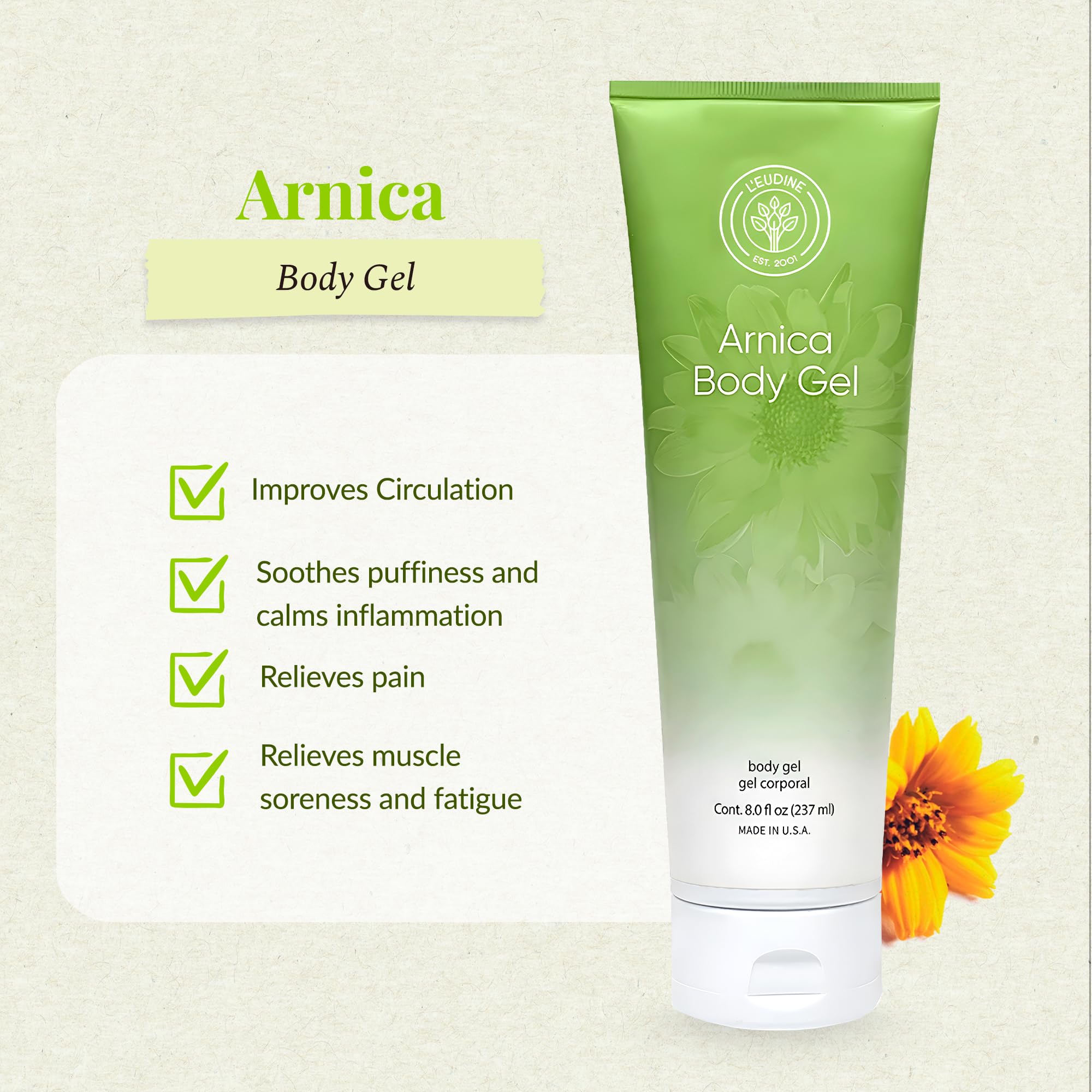 L’EUDINE Arnica Gel – Pack of 3 – Extra Strength for Bruise Relief, Wonder-Plant for Treating Muscle Soreness, Bruising, and Swelling - Fast Absorbing, Natural Formula L'eudine uk supplements