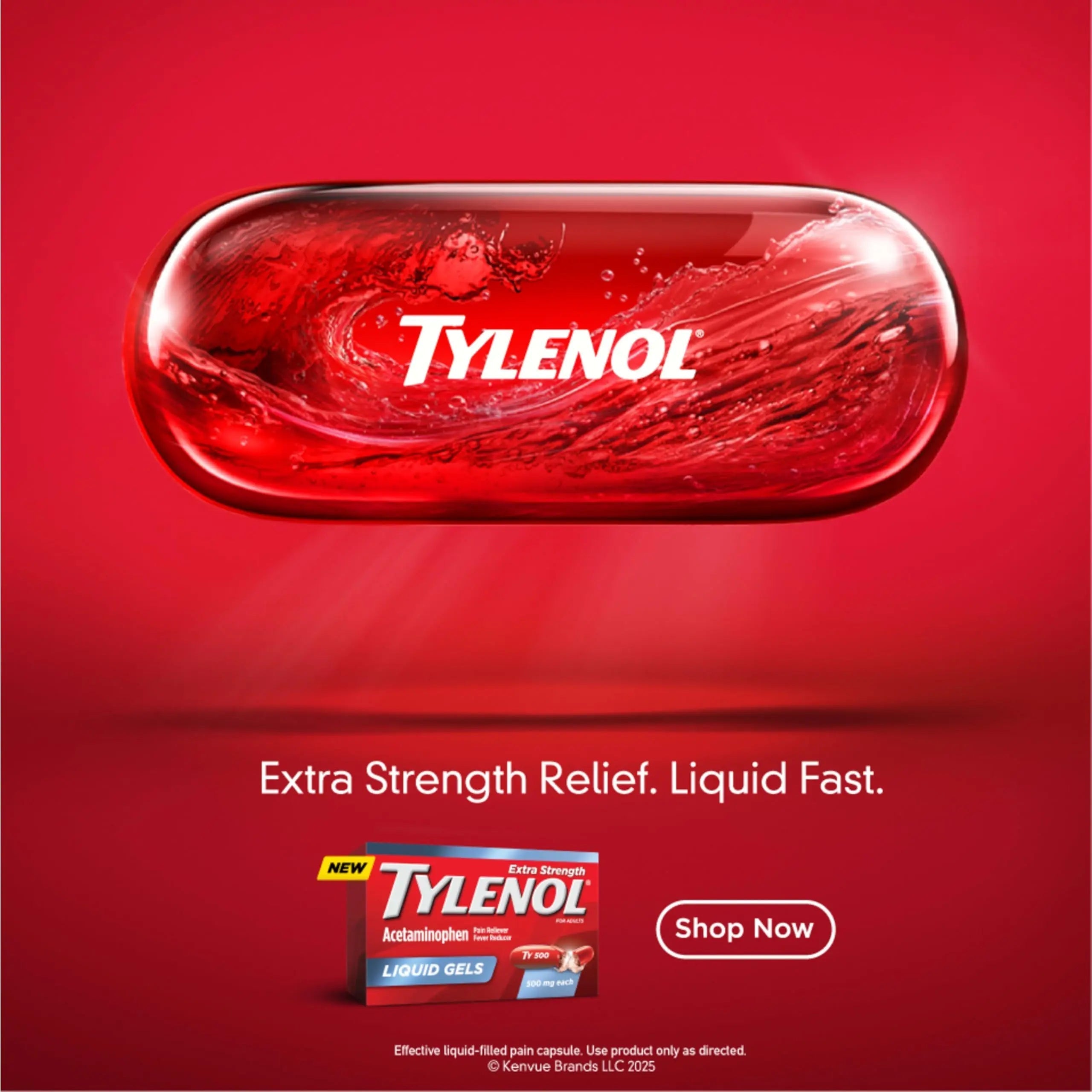 Tylenol Extra Strength Liquid Gels, Fast, Strong Pain Relief, Fever Reducer for Adults with 500 mg Acetaminophen, Fast-Acting Liquid Gel Capsules for Headaches & Minor Pain Relief, 40 Count Tylenol uk supplements