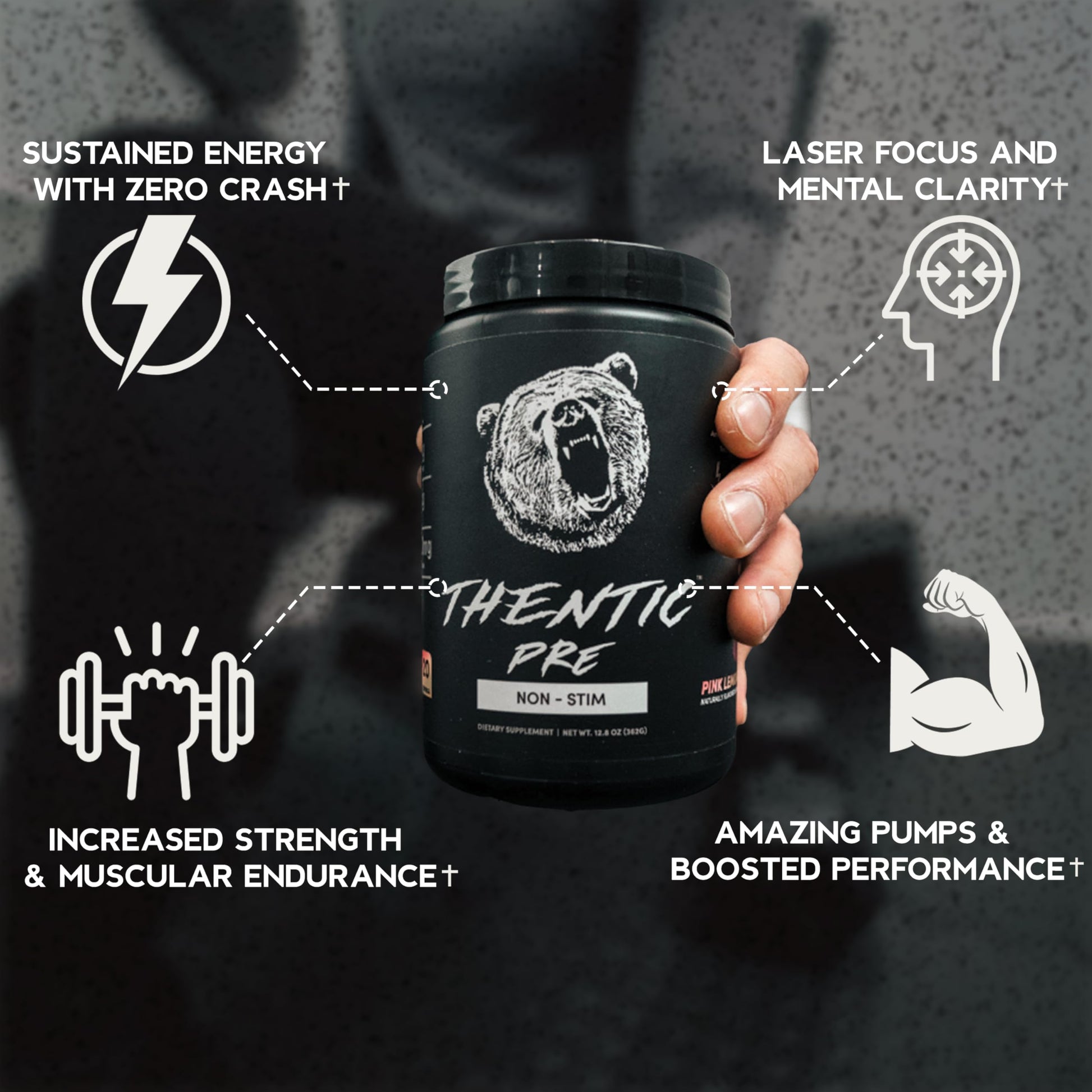 THENTIC Caffeine Free Pre Workout - Naturally Flavored & Sweetened Nootropic Non-Stim THENTIC uk supplements