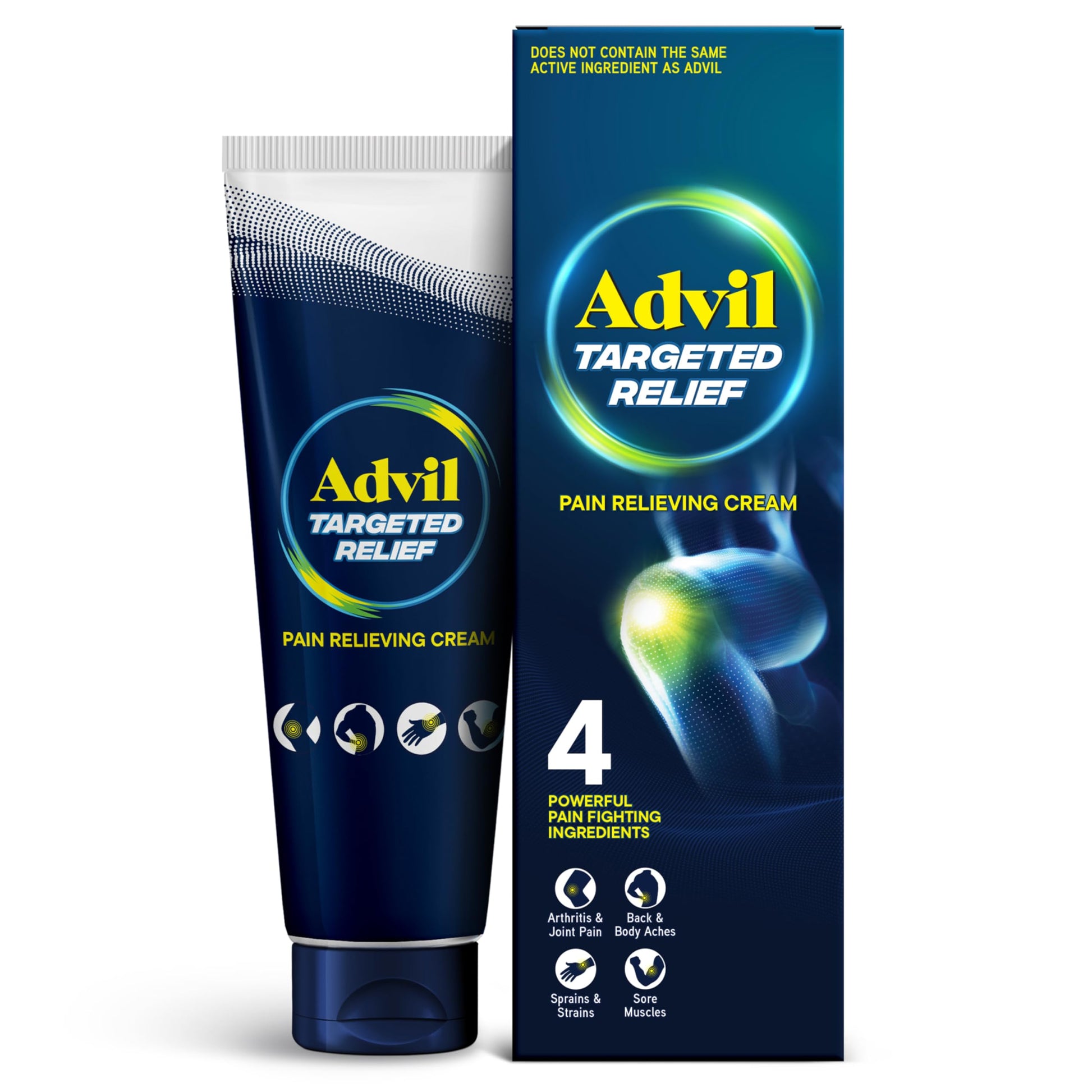 Advil Targeted Relief Pain Relieving Cream, Up to 8 Hours of Powerful Relief of Minor Arthritis Pain, Joint Pain, Lower Back Pain and Muscle Pain - 4 oz Advil uk supplements