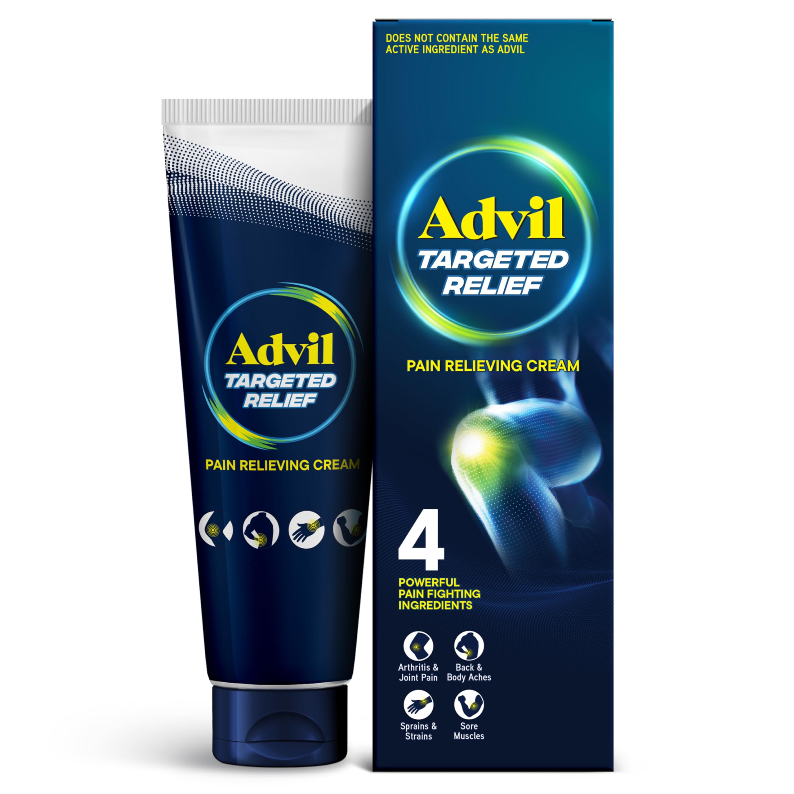 Advil Targeted Relief Pain Relieving Cream, Up to 8 Hours of Powerful Relief of Minor Arthritis Pain, Joint Pain, Lower Back Pain and Muscle Pain - 4 oz Advil uk supplements