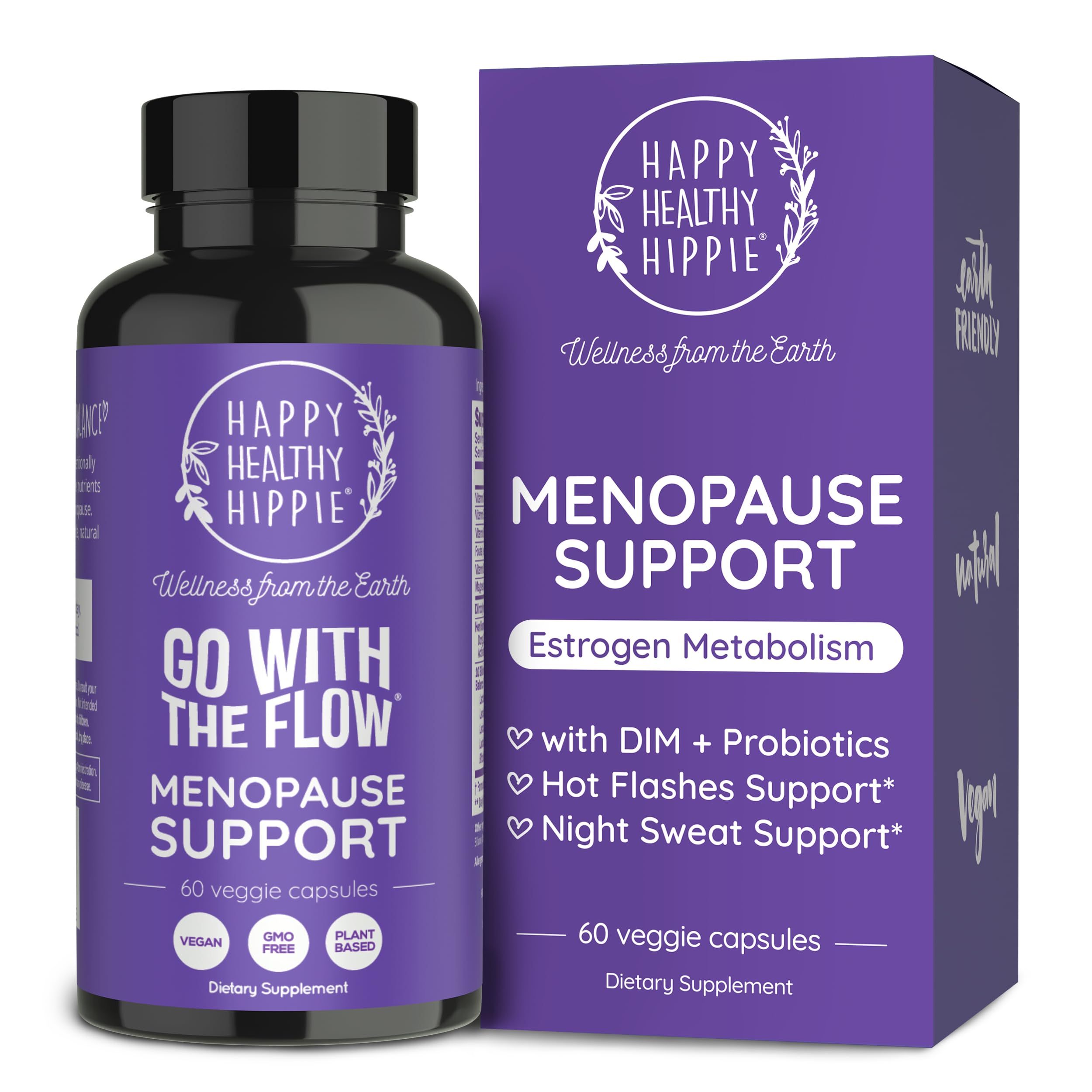 Menopause Supplements for Women – DIM Supplement + Probiotics | Estrogen Metabolism & Hormone Balance Support | Perimenopause Relief | Hot Flashes, Mood Swings & Night Sweats | Dong Quai | 60 Ct Happy Healthy Hippie uk supplements