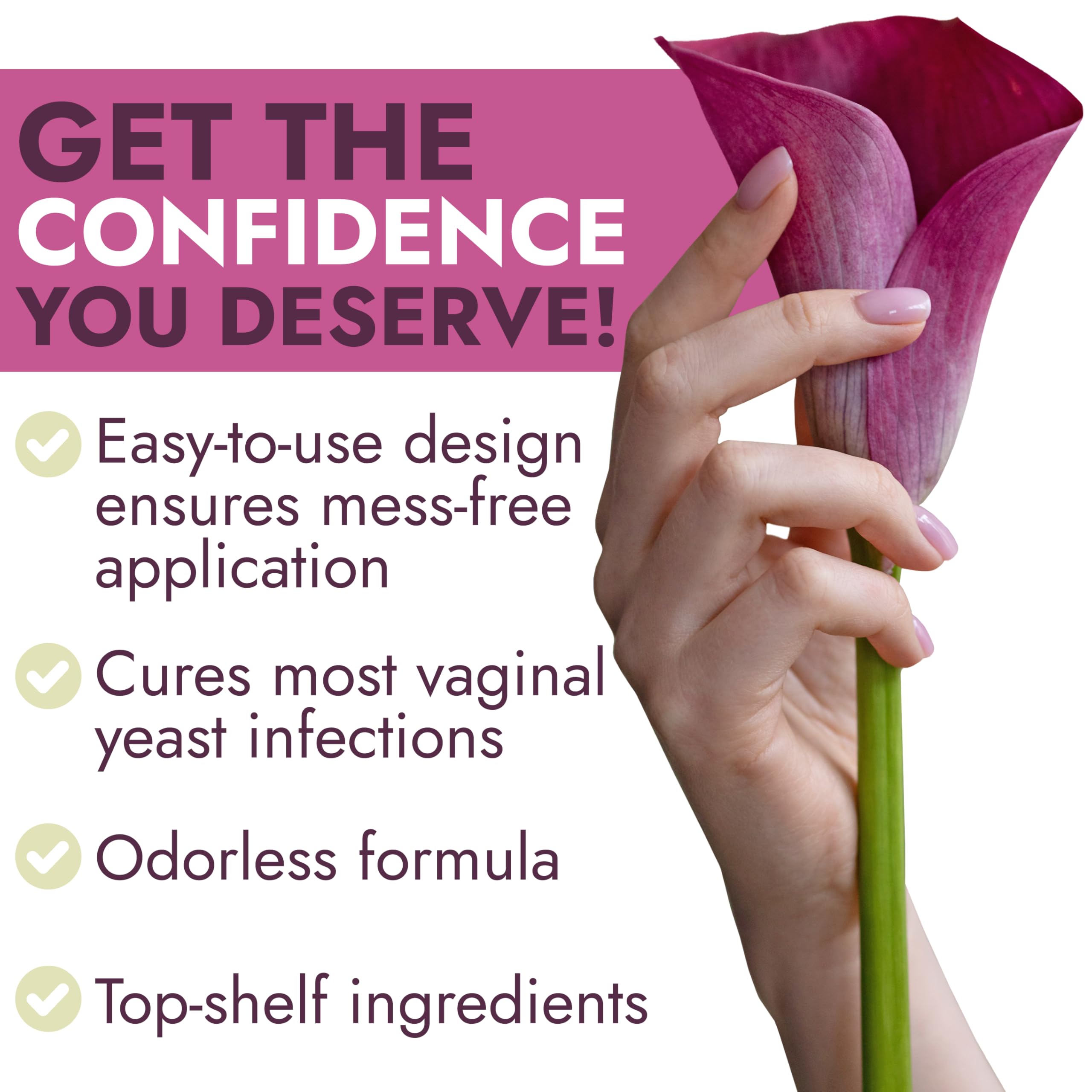 Yeast Infection Treatment for Women | Boric Acid Suppositories For Women | Helps Relieve Itching & Irritation | Vaginal Aid for Inflammation, Dryness & Watery Discharge | 12 Vaginal Suppositories Terramed Just Think Comfort uk supplements