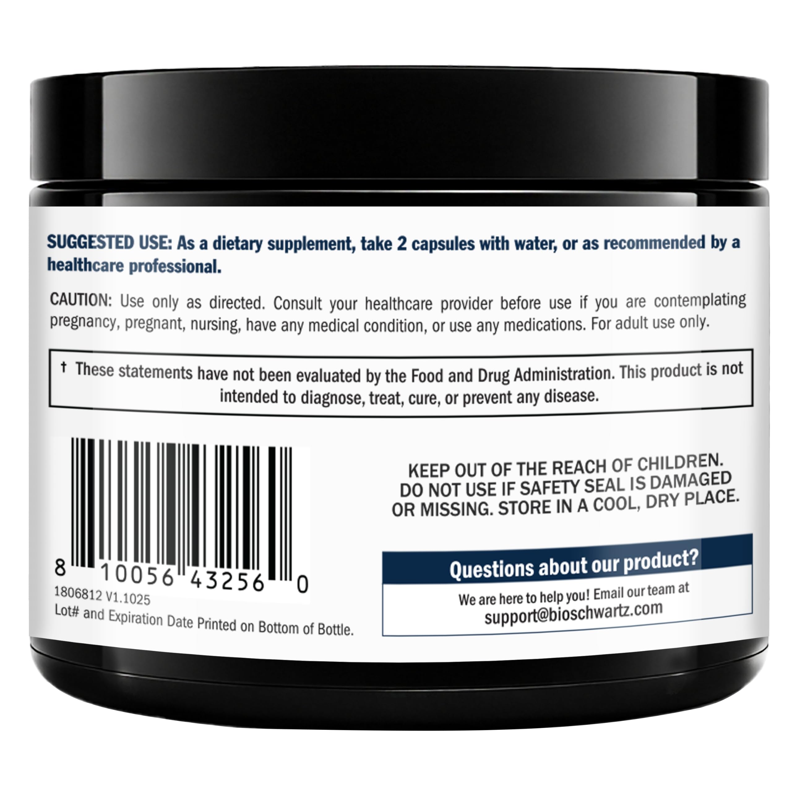 BioSchwartz NMN Supplement - 500mg Nicotinamide Mononucleotide - 30 Servings, 60 Capsules - Made in The USA with Premium Globally Sourced Ingredients, Third-Party Tested, Gluten-Free NMN Supplement BioSchwartz uk supplements