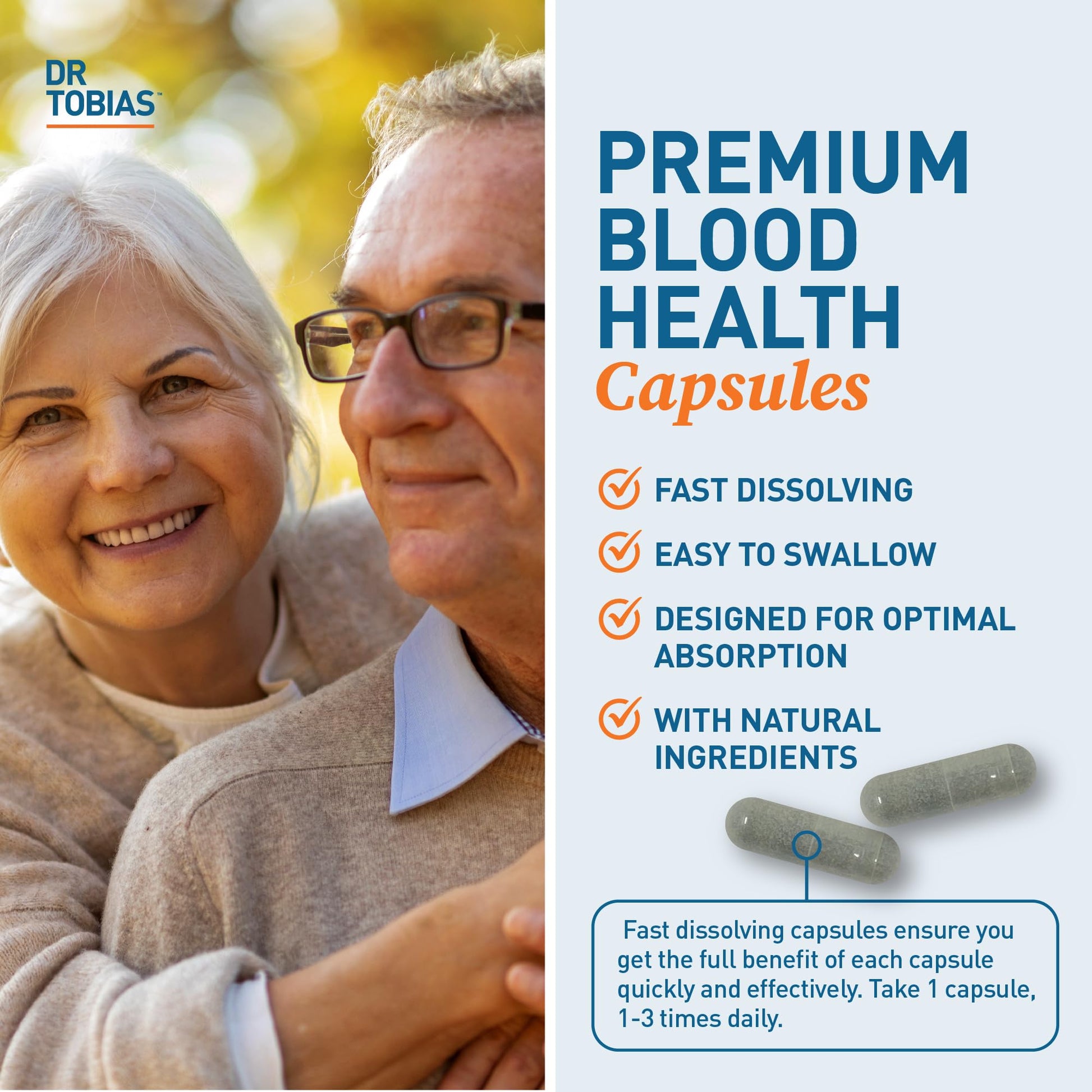 Dr. Tobias Blood Pressure Support Supplement with Hawthorn, Hibiscus Flower, Olive Leaf & Garlic, Supports Normal Circulatory Health with Vitamins C, B6, B12, Niacin, Folate & Herbs, 90 Capsules Dr. Tobias uk supplements