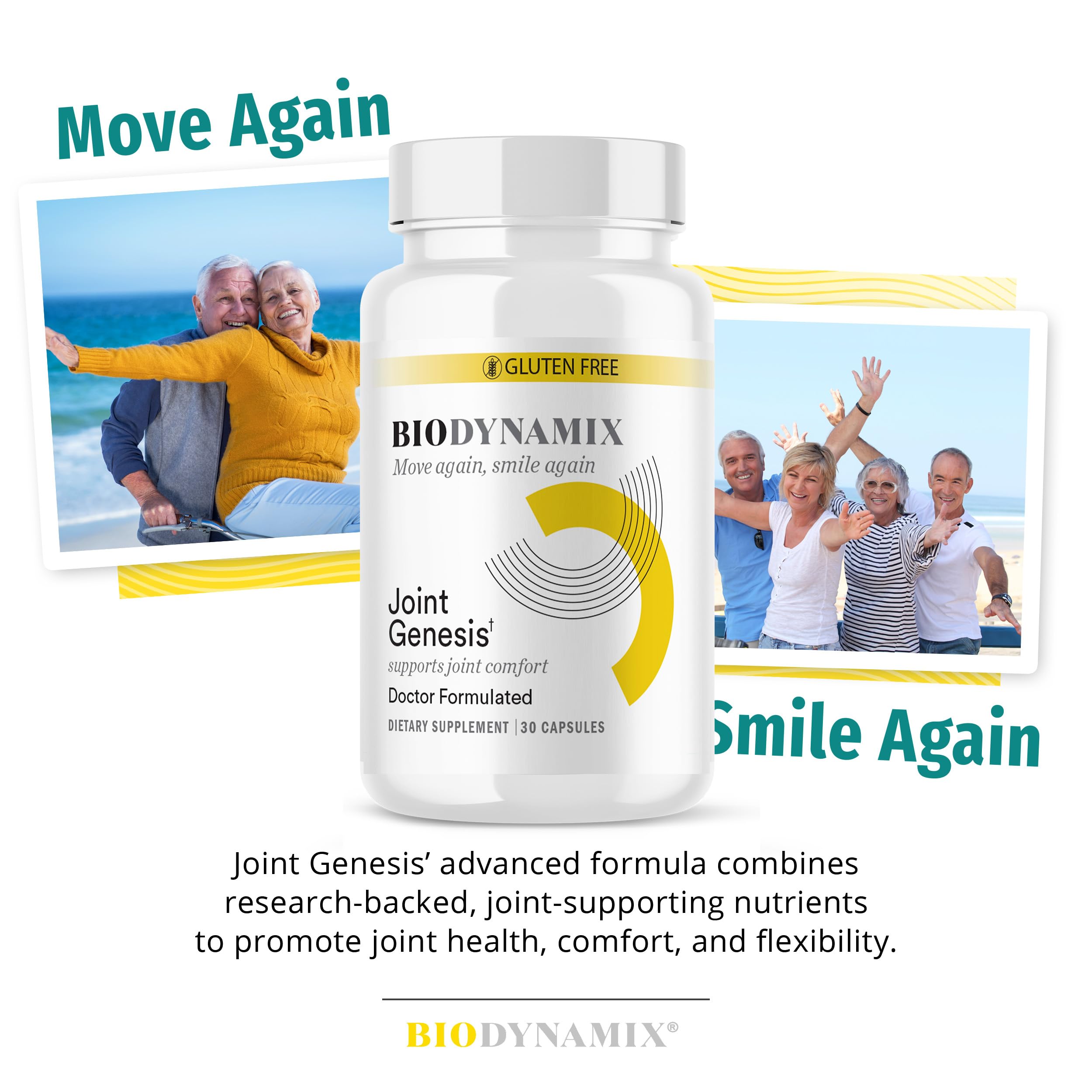 BioDynamix Joint Genesis - Joint Support Supplement - with Mobilee and Boswellia Serrata - for Comfortable, Flexible Joints - 30-Day Supply BioDynamix uk supplements