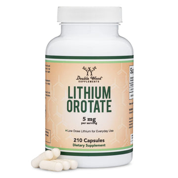 Lithium Orotate 5mg of Elemental Lithium for Cognition and Brain Health, 210 Capsules (Third Party Tested, Vegan Safe, Non-GMO) by Double Wood Supplements Double Wood Supplements uk supplements