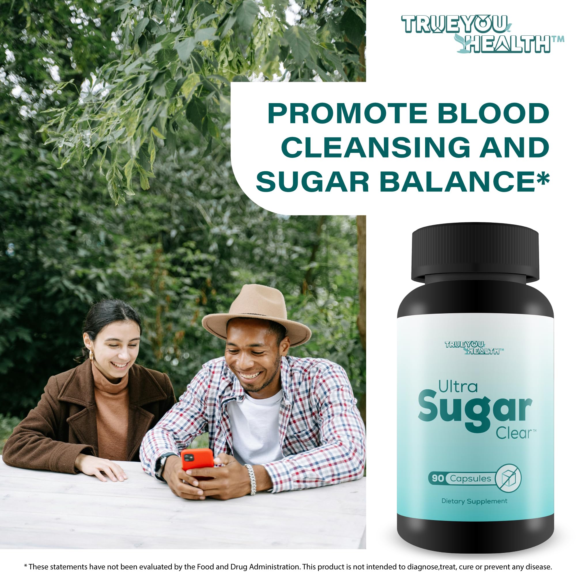 Ultra Sugar Clear - Our Best Blood Cleanse Detox Supplement - Bloodflow Support Supplement - Healthy Circulation Support Supplement - Sugar Balance Supplement - Sugar Health Blood Cleansing Formula True You Health uk supplements