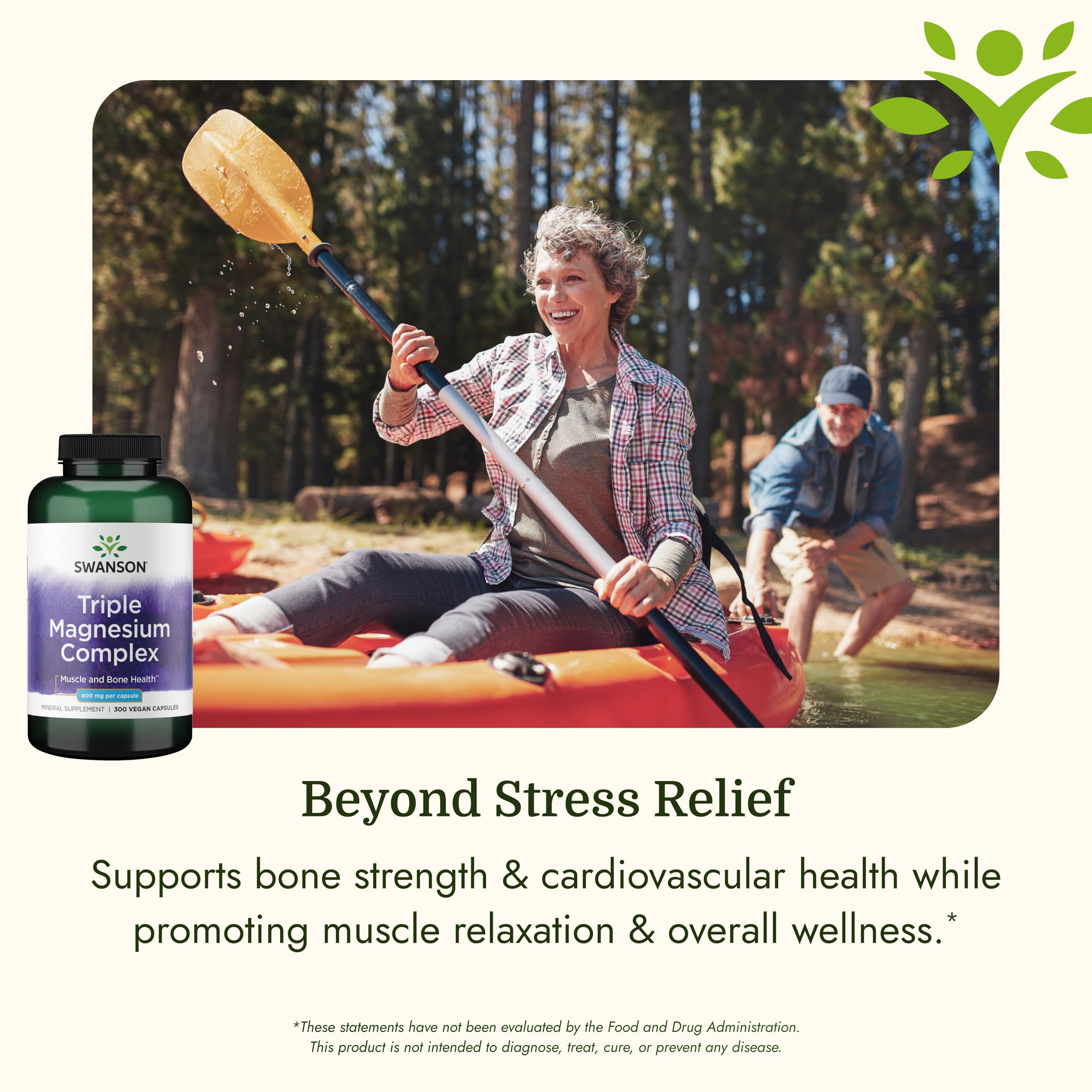 Swanson Triple Magnesium Complex Bone, Nerve, and Muscle Support Supplement for Adults Seeking Optimal Magnesium Absorption - 400 mg (300 Vegan Capsules) Swanson uk supplements