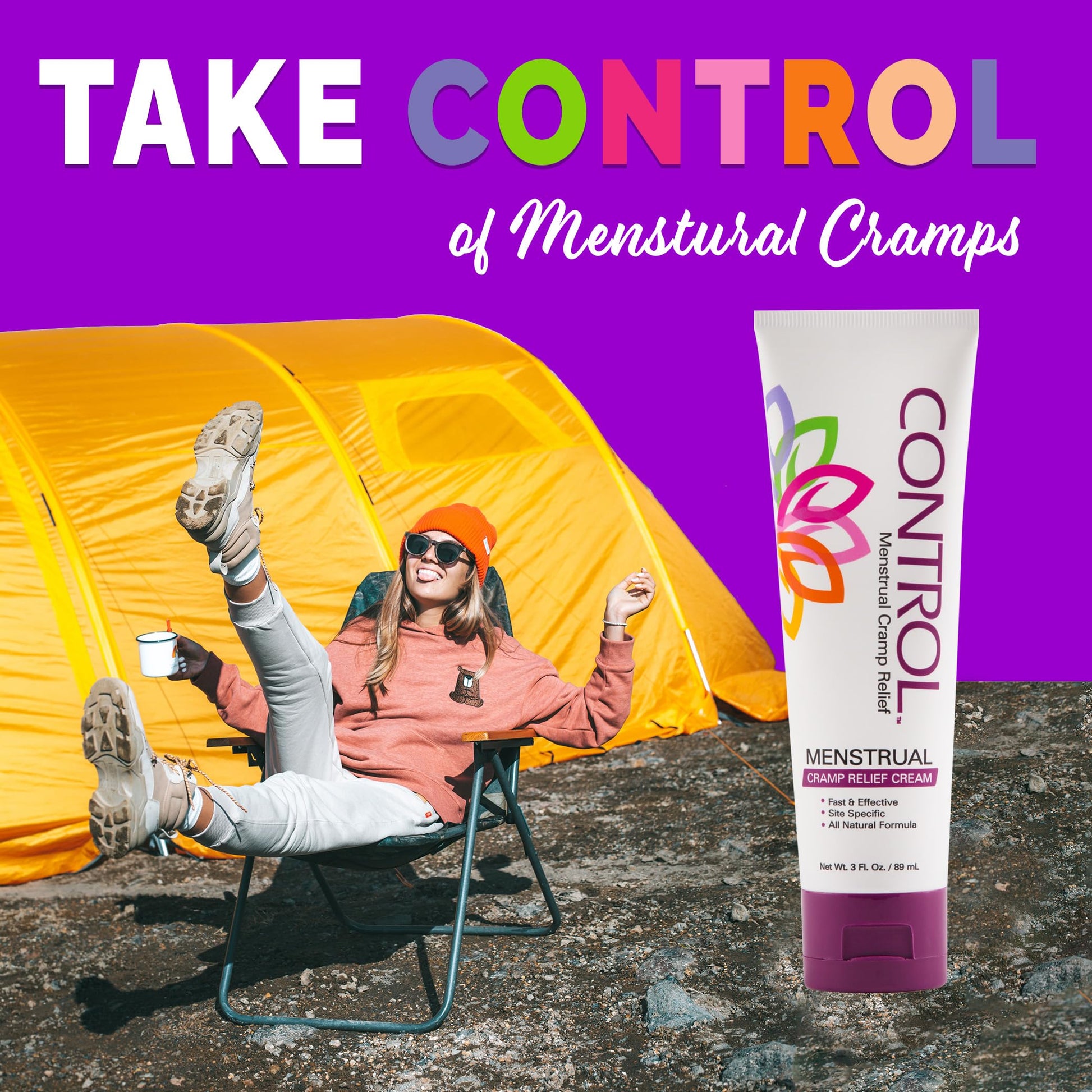 CONTROL, Menstrual Cramp Relief Cream, Topical Pain Relief for Period Cramps and PMS, Period Relief CONTROL uk supplements