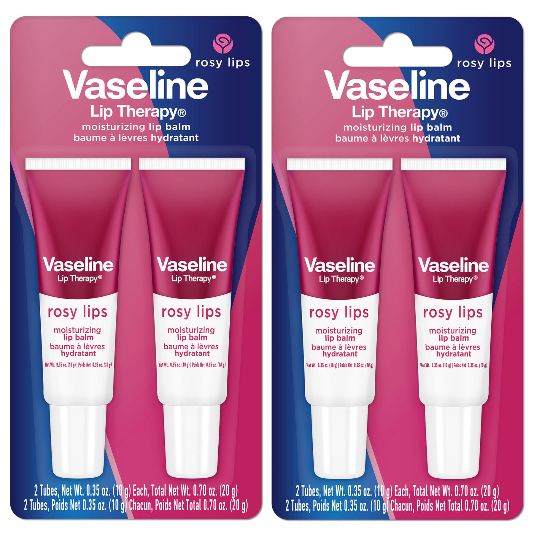 Vaseline Lip Therapy Rosy Lips Moisturizing Lip Balm - Twin Pack (2-Pack) Vaseline uk supplements