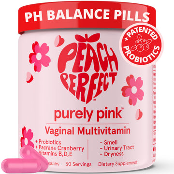 Purely Pink Prebiotic Probiotic Blend for Vaginal Health - Promote pH Balance, Healthy Flora and Odor Peach Perfect uk supplements
