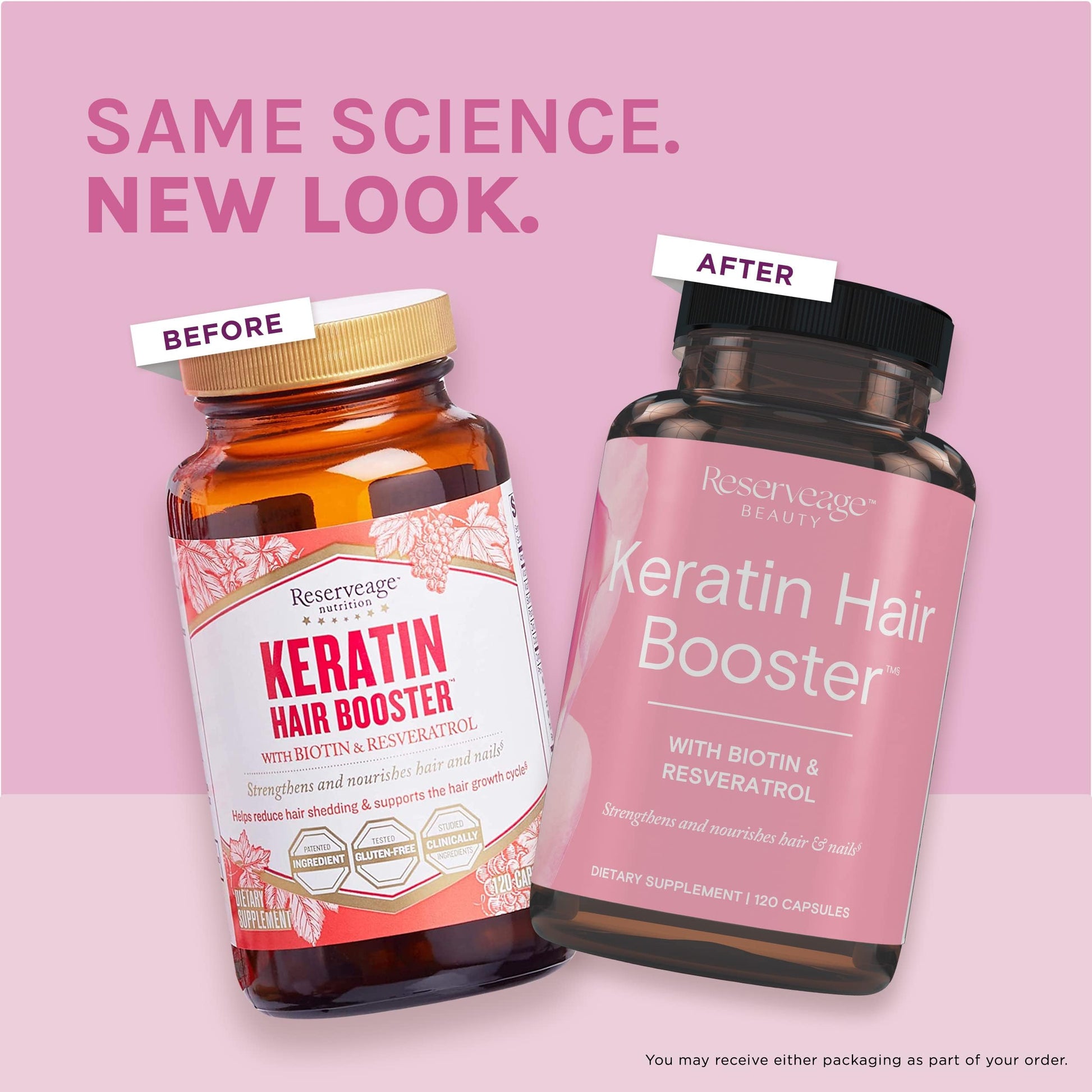 Reserveage Ultra Collagen Booster & Keratin Hair Booster - Features Dermaval, Biotin & Resveratrol - Support Hair & Skin - 90 Ultra Collagen Booster Capsules, 120 Keratin Hair Booster Capsules Reserveage Nutrition uk supplements