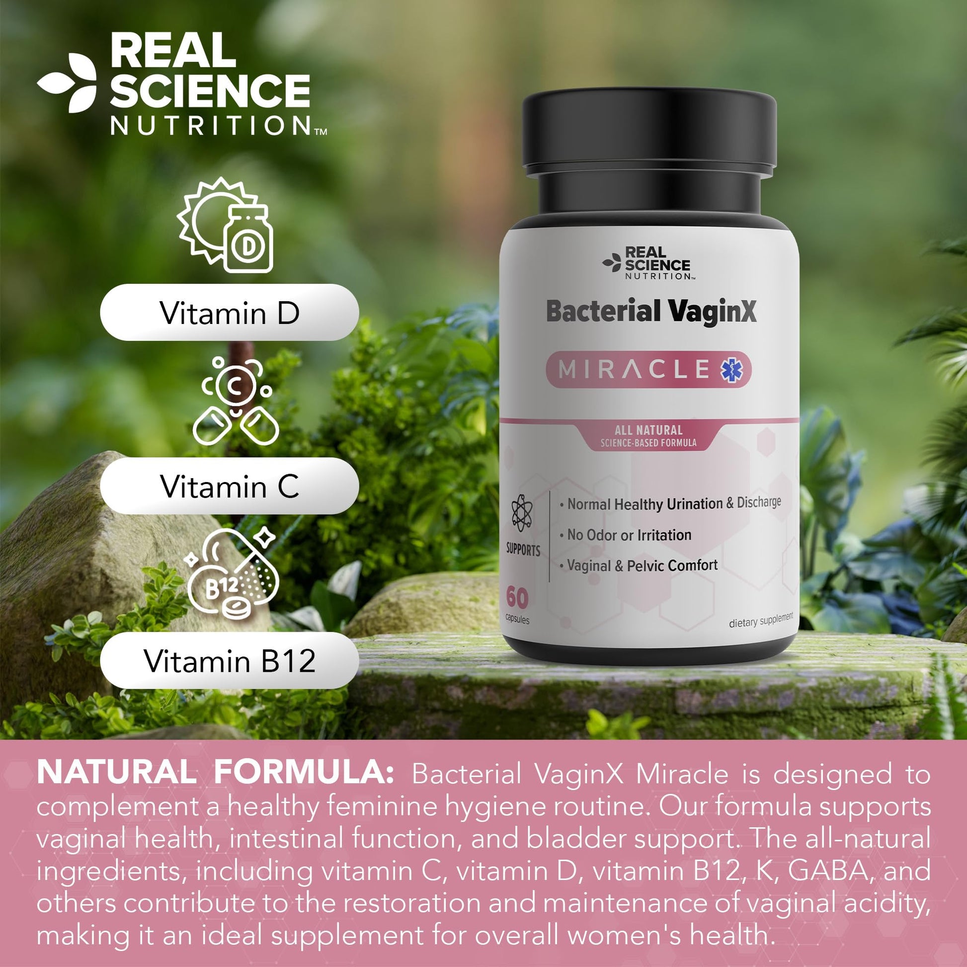 Real Science Nutrition Offers Bacterial VaginX Miracle - Nitric Oxide Enhanced Formulated Real Science Nutrition uk supplements