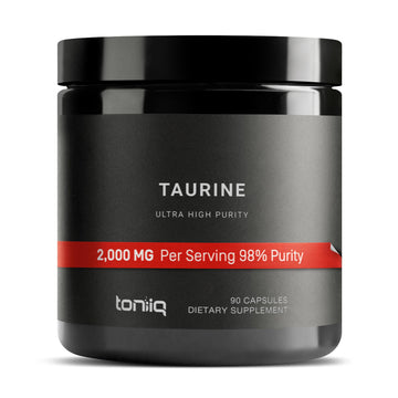 Toniiq 2000mg Taurine Supplement - High Purity Taurine Powder Capsules, 98%+ Pure Toniiq uk supplements