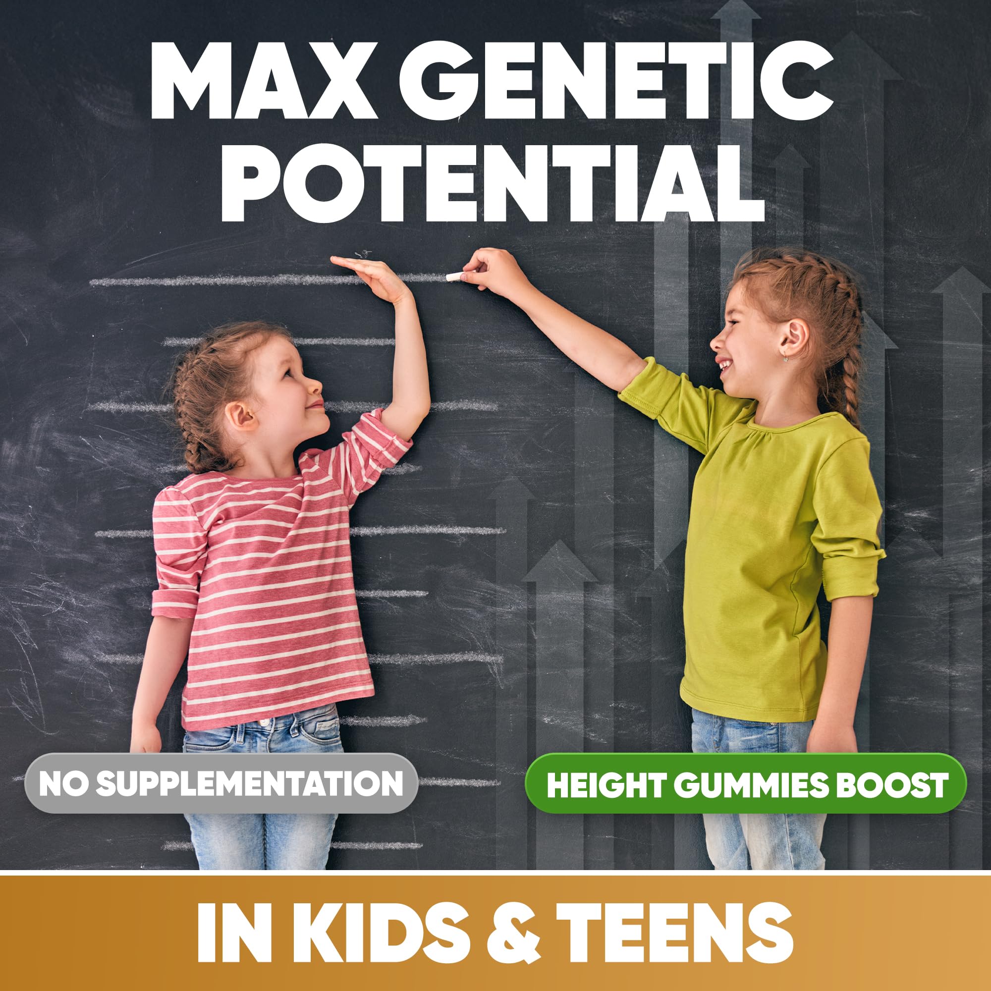 Height Growth Increase Vitamin Gummies, Calcium 100mg, Magnesium Glycinate 30mg, Zinc, Ashwagandha, Vitamin K2 D3 25mg Grow Tall Maximizer Supplement, Multivitamin for Kids, Teens Boy & Girl, Adults HighSpot uk supplements
