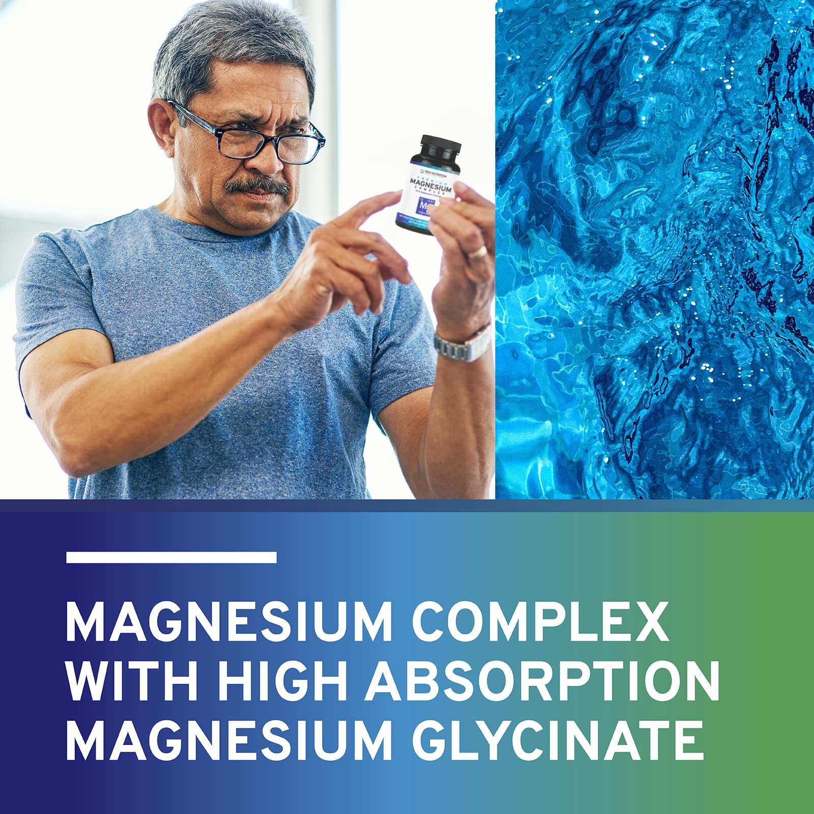 Trio Nutrition Magnesium Complex 90 Day Supply 420 mg | Natural Calm, Relax, Stress Relief, and Muscle Recovery |Magnesium Glycinate Supplement with Vitamin B6 for Rapid Absorption* TRIO NUTRITION uk supplements