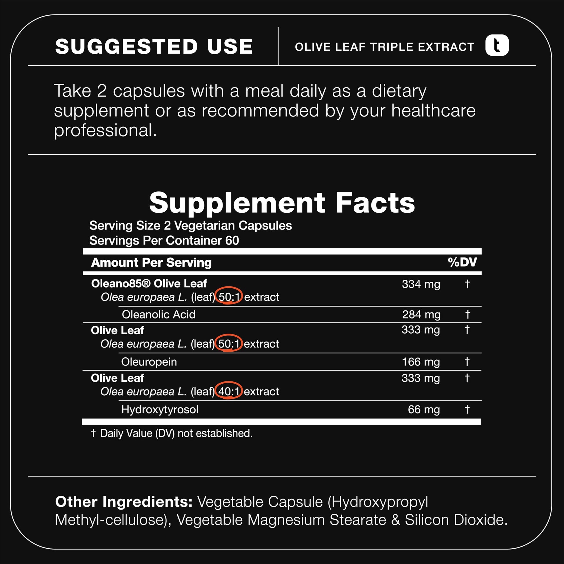 Toniiq 46,620 mg Olive Leaf Extract Complex – with 85% Oleanolic Acid, 50% Oleuropein & 20% Hydroxytyrosol - 50:1 Extract Ratio – 1000mg Extract Per Serving – Third-Party Tested – 120 Capsules Toniiq uk supplements