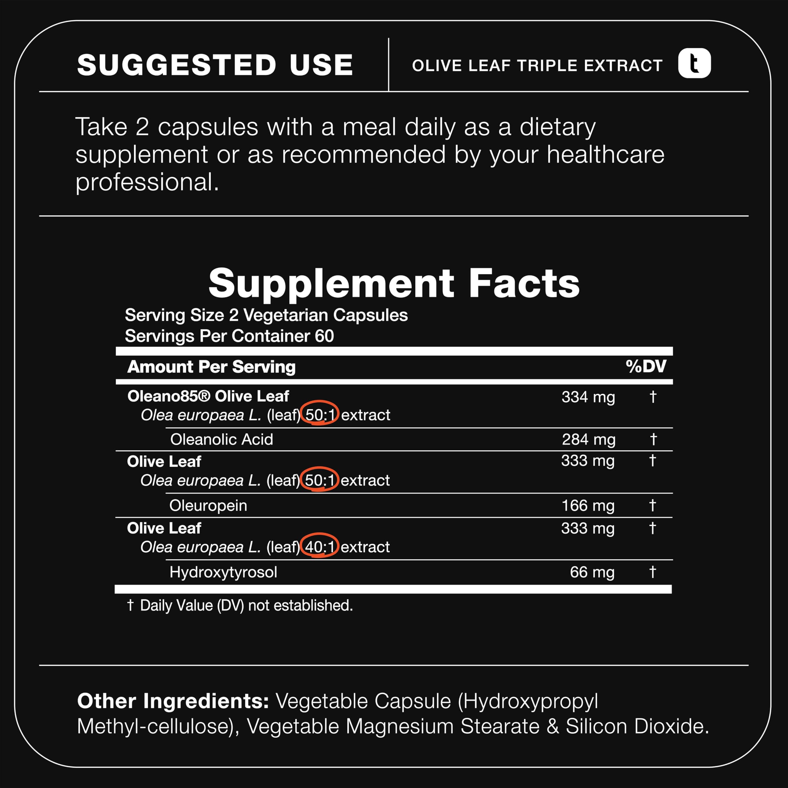 Toniiq 46,620 mg Olive Leaf Extract Complex – with 85% Oleanolic Acid, 50% Oleuropein & 20% Hydroxytyrosol - 50:1 Extract Ratio – 1000mg Extract Per Serving – Third-Party Tested – 120 Capsules Toniiq uk supplements