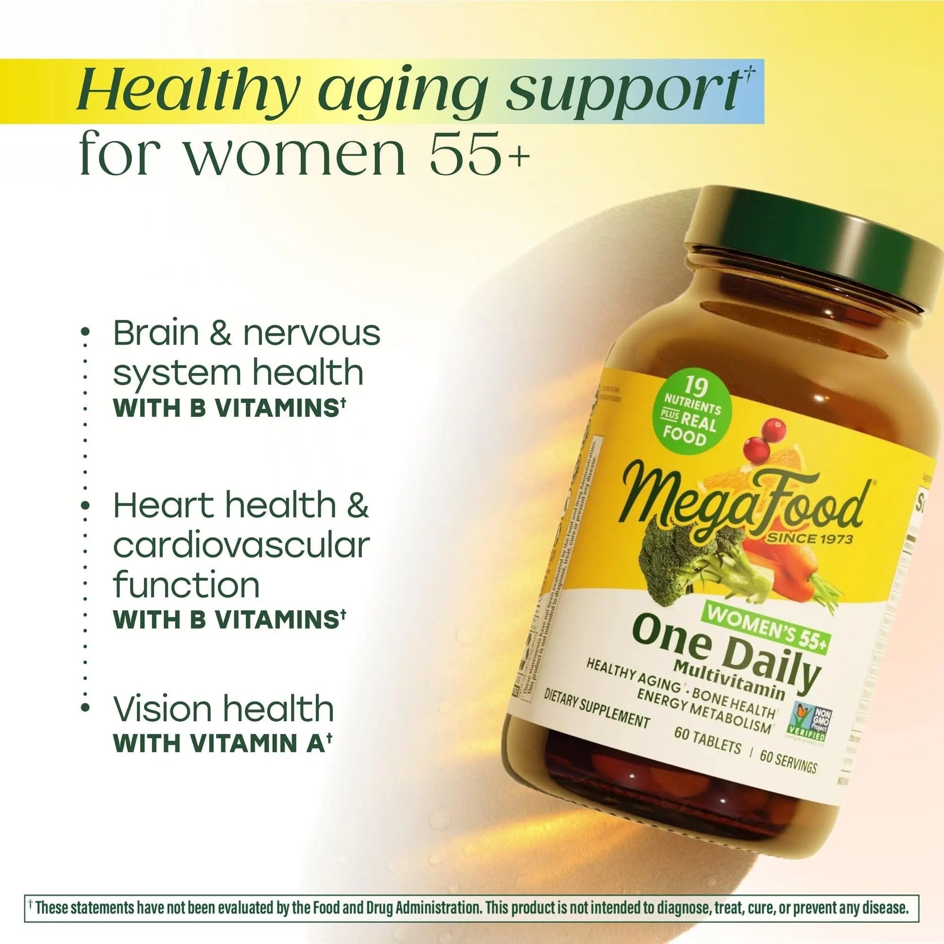 MegaFood Multivitamin for Women 55+ One Daily Womens Multivitamin with Vitamin D3, C, Zinc & Bioavailable Vitamin B12 & Folate MegaFood uk supplements