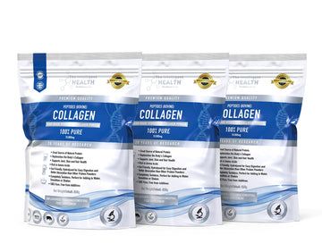 Hydrolysed Collagen Powder (Bovine) - High Protein Grass Fed Unflavoured Peptides The Intelligent Health uk supplements