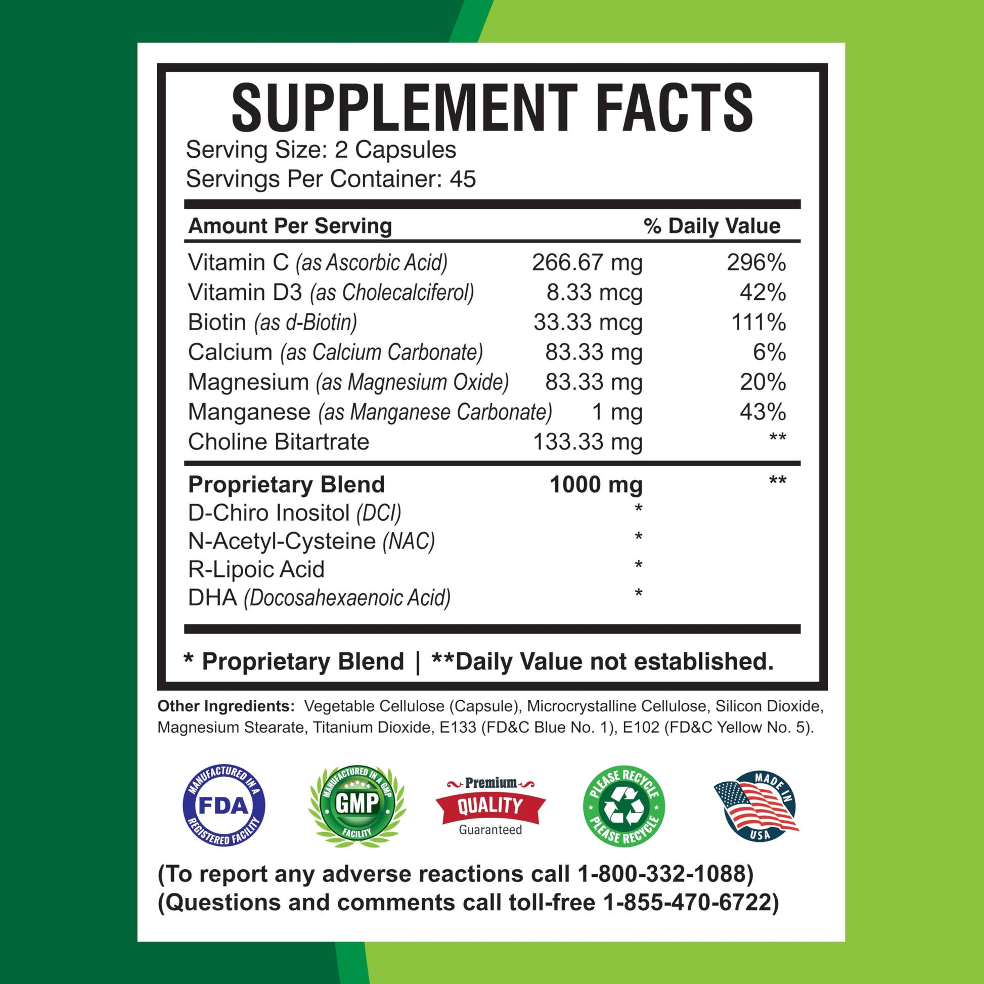 America Medic & Science WFS Plus Fertility Supplements for Women (90 Capsules) Supports Ovulatory Health | Natural Preconception Vitamins, Reproductive Aid, with D-Chiro Inositol, DHA |15-Day Supply. America Medic & Science uk supplements
