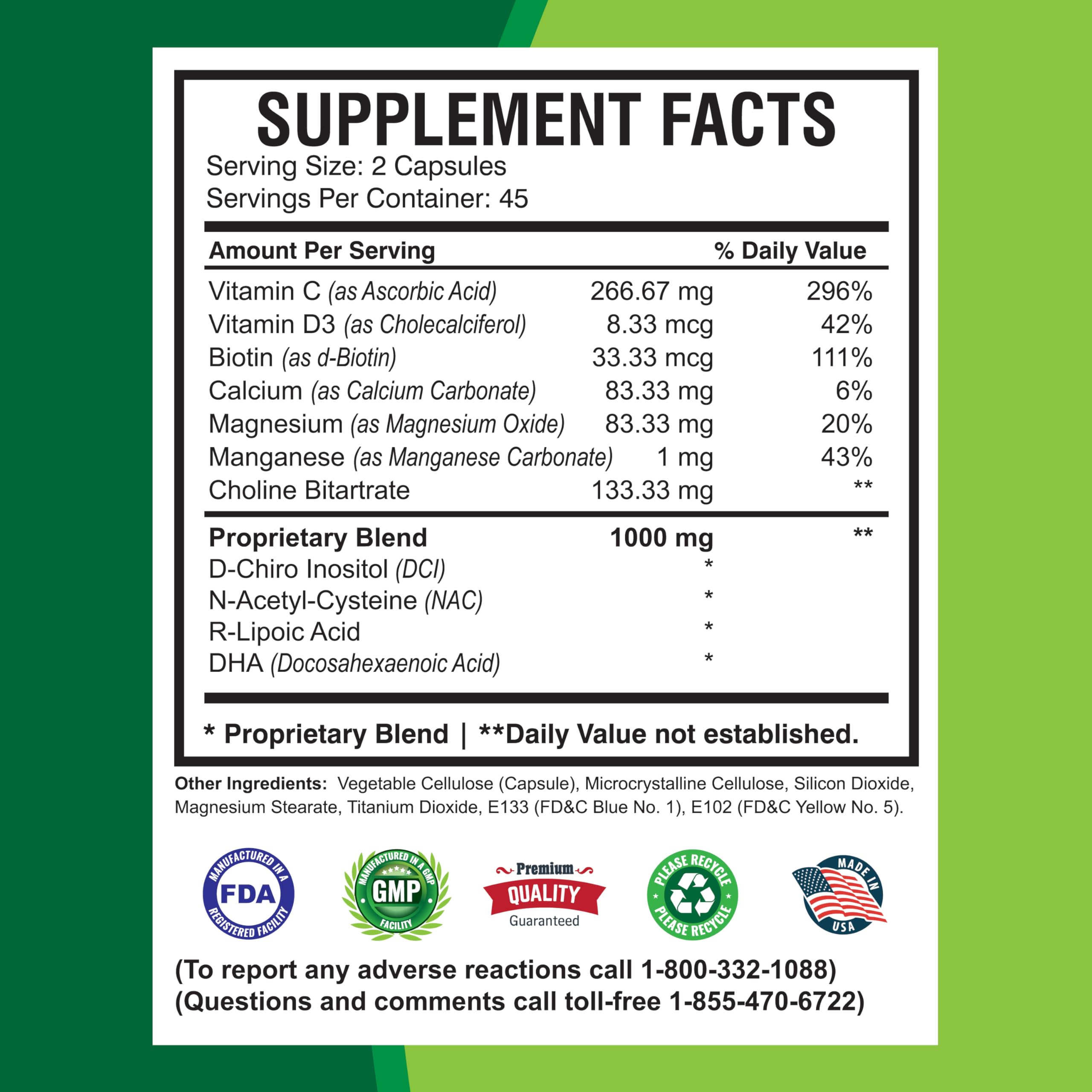America Medic & Science WFS Plus Fertility Supplements for Women (90 Capsules) Supports Ovulatory Health | Natural Preconception Vitamins, Reproductive Aid, with D-Chiro Inositol, DHA |15-Day Supply. America Medic & Science uk supplements
