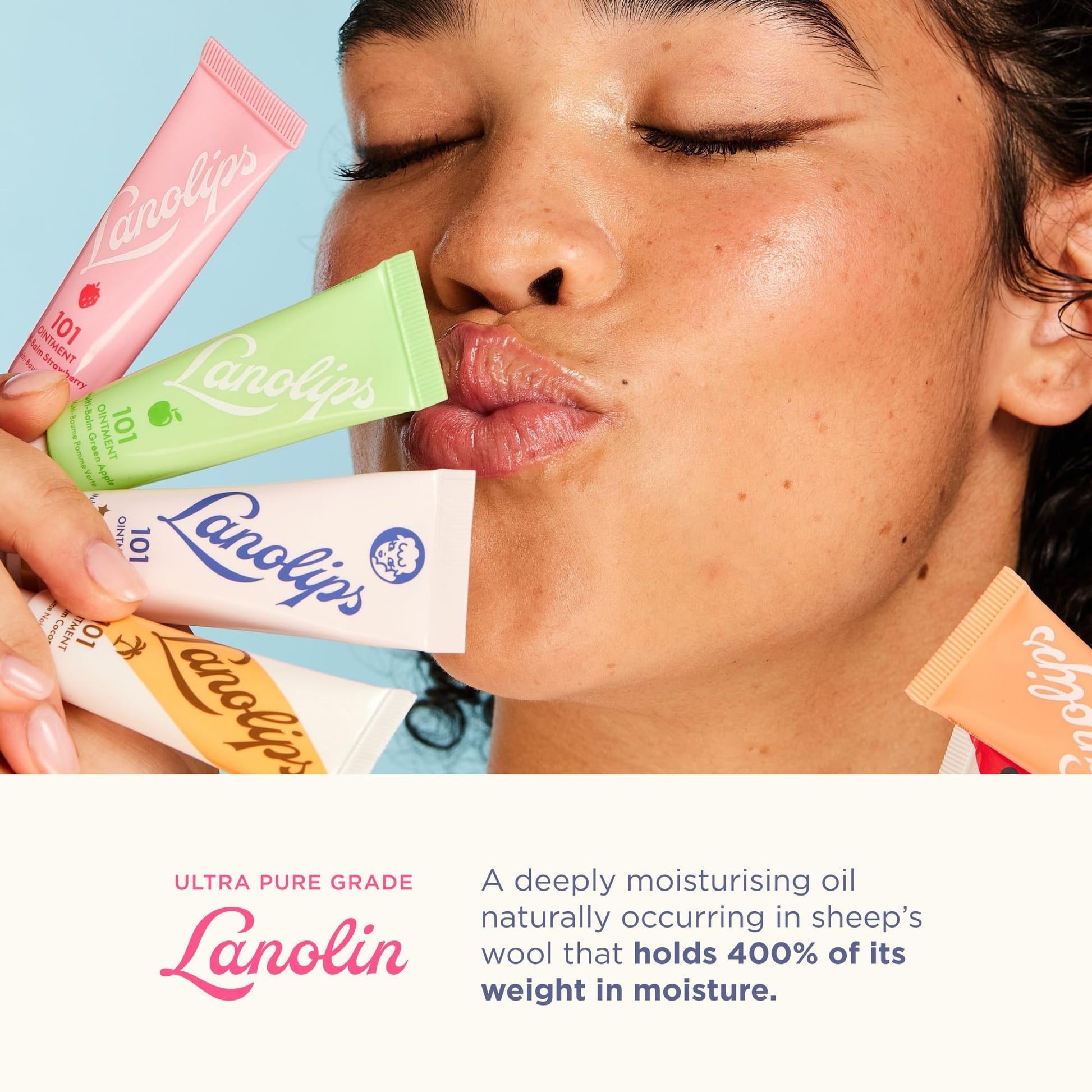 Lanolin 101 Multipurpose Ointment - Lanolin Lip Balm & Healing Ointment for Skin Barrier Repair - Moisturizer for Dry Lips, Cuticles & Elbows - No Petroleum Formula - Watermelon (0.35 oz) Lanolips uk supplements