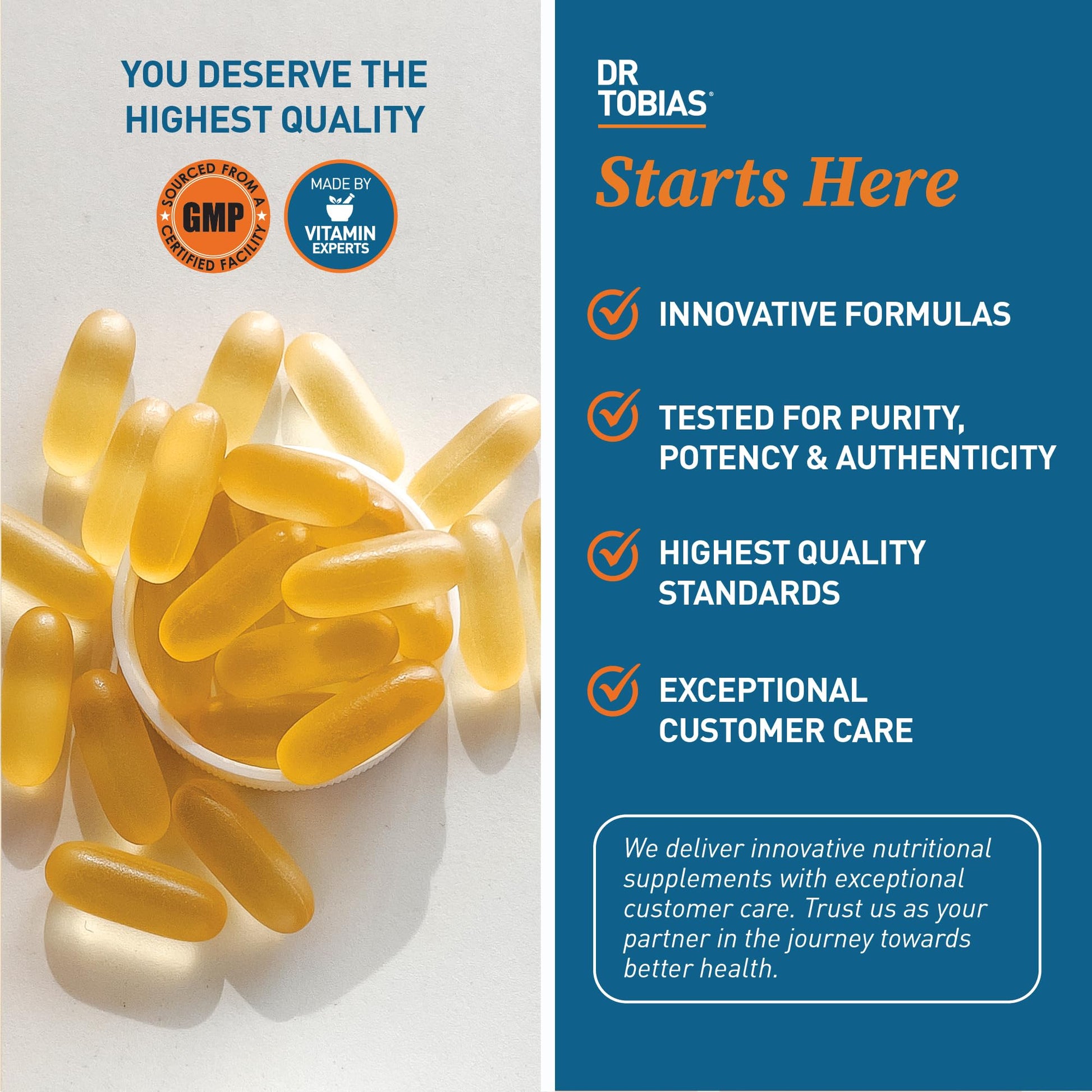 Dr. Tobias Omega 3 Fish Oil 2000mg Triple Strength with 800mg EPA 600mg DHA Per Serving | Fish Oil Omega 3 Supplements for Heart Brain & Immune Support - 180 Softgels (90 Servings) Dr. Tobias uk supplements