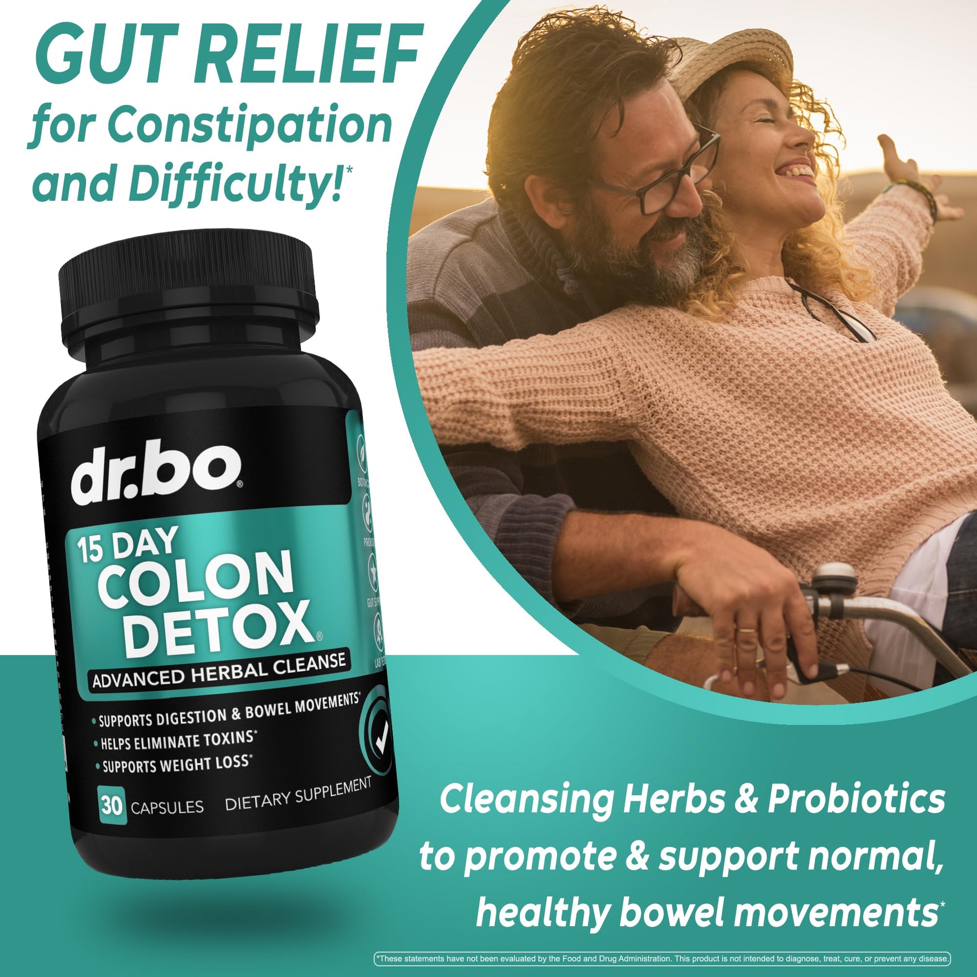 Colon Cleanser Detox for Weight Flush - 15 Day Intestinal Cleanse Pills & Probiotic - Fast Natural Laxative for Constipation Relief - Bowel Movement Supplements for Stomach Bloating, Gut Loss Support DR. BO uk supplements