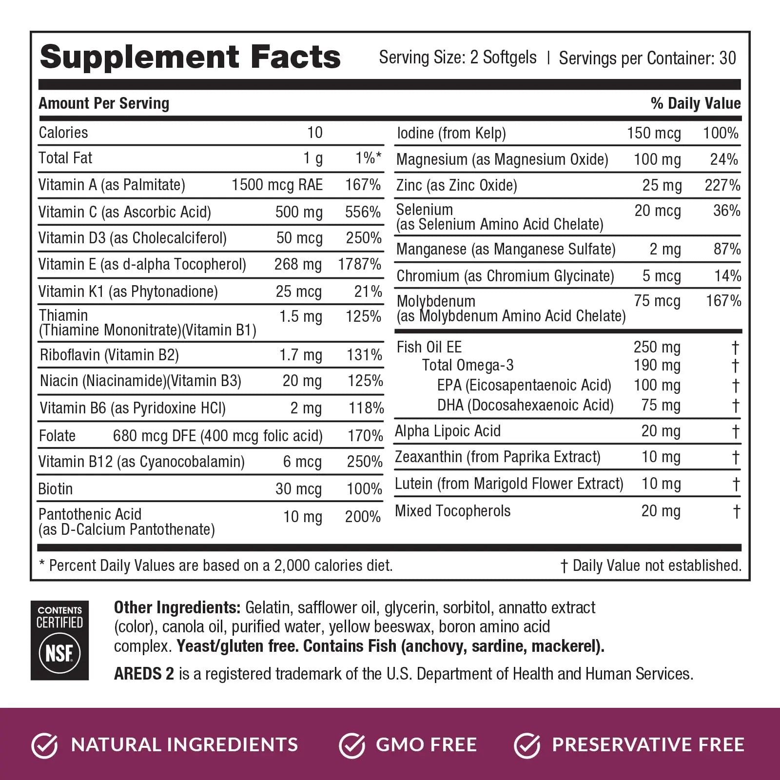 EyePromise Macular Health Complete Supplement - 60 Softgels, 30-Day Supply - Complete Macular Support with 10mg Lutein & Zeaxanthin EyePromise uk supplements
