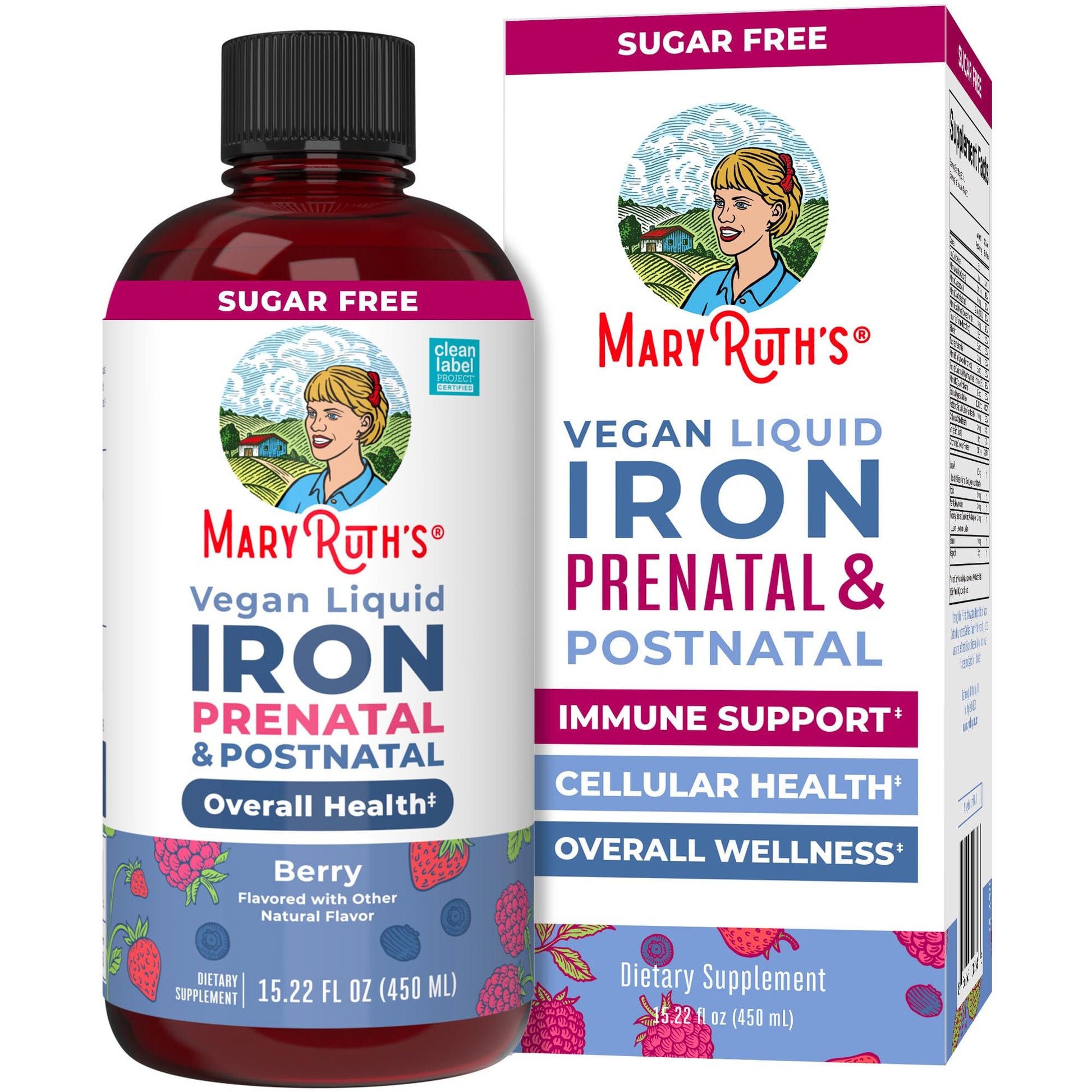 MaryRuth Organics | Liquid Iron Supplement Prenatal & Postnatal for Pregnant & Lactating | Iron Deficiency | Immune Support | Sugar/Gluten Free | Vegan | Non-GMO | 15.22 Fl Oz MARYRUTH'S uk supplements