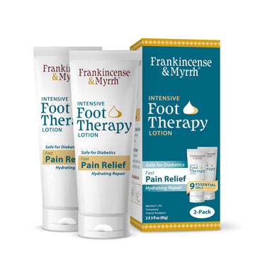 FRANKINCENSE & MYRRH Foot Pain Relief Cream - Intensive Foot Therapy Lotion - Diabetic Nerve Pain Relief Cream | Restless Leg Syndrome | Frankincense Essential Oil, 3 Ounce (2-Pack) FRANKINCENSE & MYRRH uk supplements