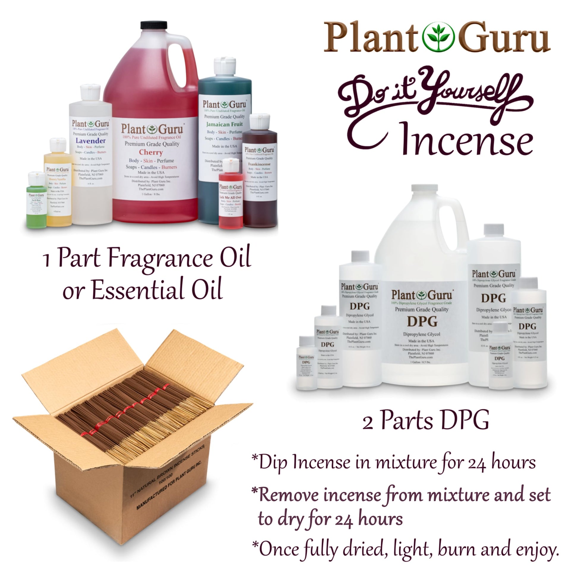 Dipropylene Glycol DPG 4 fl. oz. - Fragrance Grade Carrier Oil - Great for Incense Making Plant Guru uk supplements