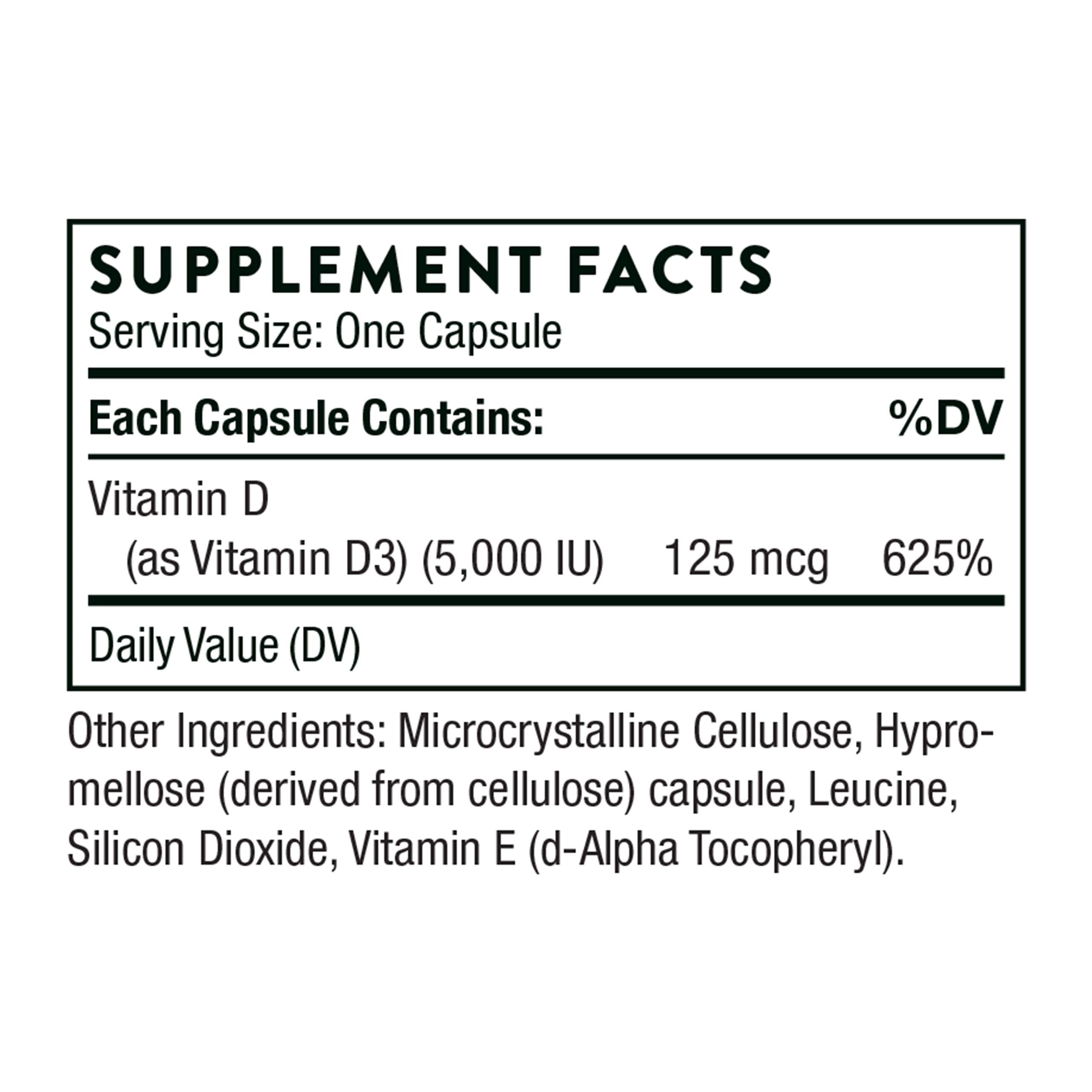 THORNE Vitamin D-5000 - Vitamin D3 Supplement - Support Healthy Bones, Teeth THORNE uk supplements