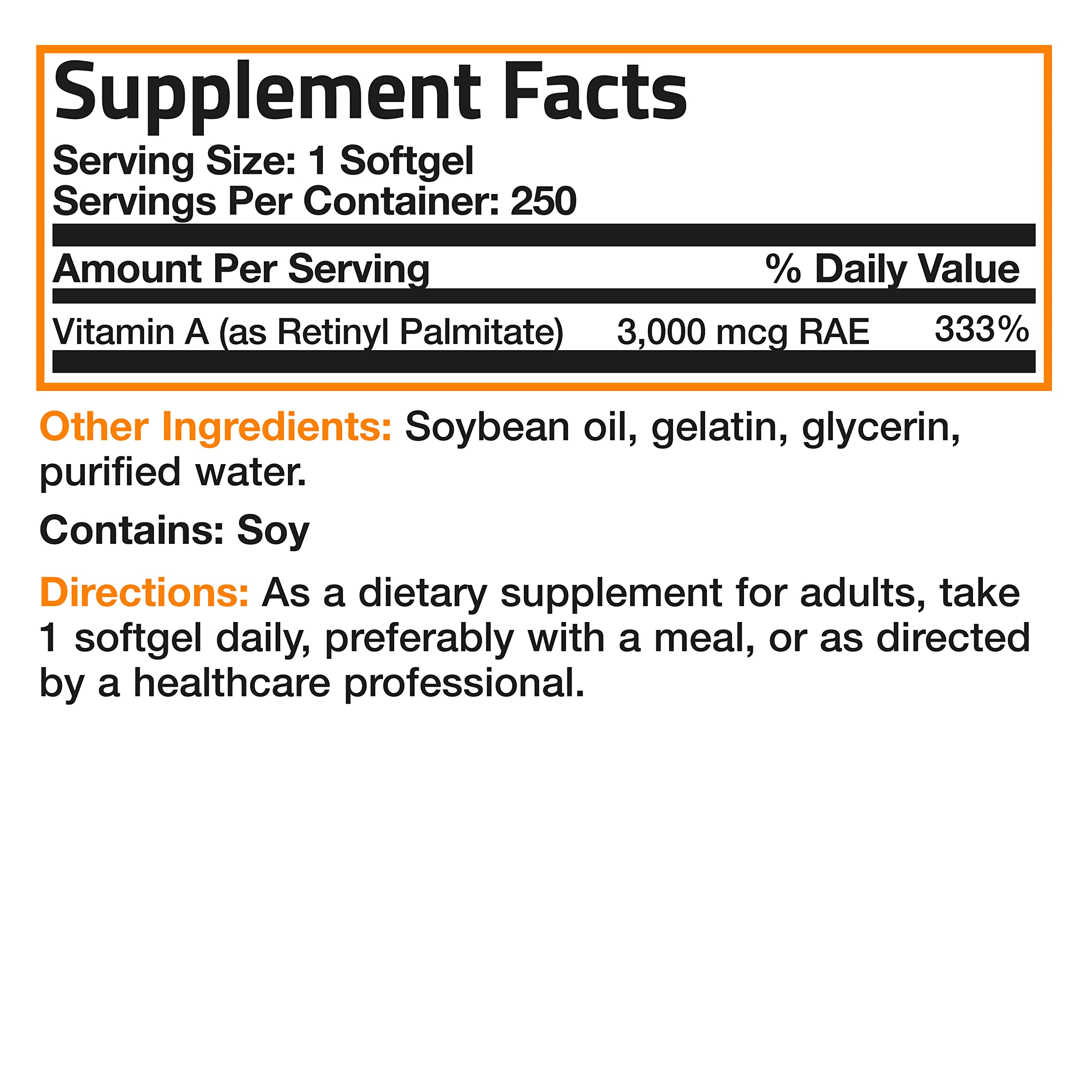 Bronson Vitamin A 10,000 IU Premium Non-GMO Formula Supports Healthy Vision Bronson uk supplements