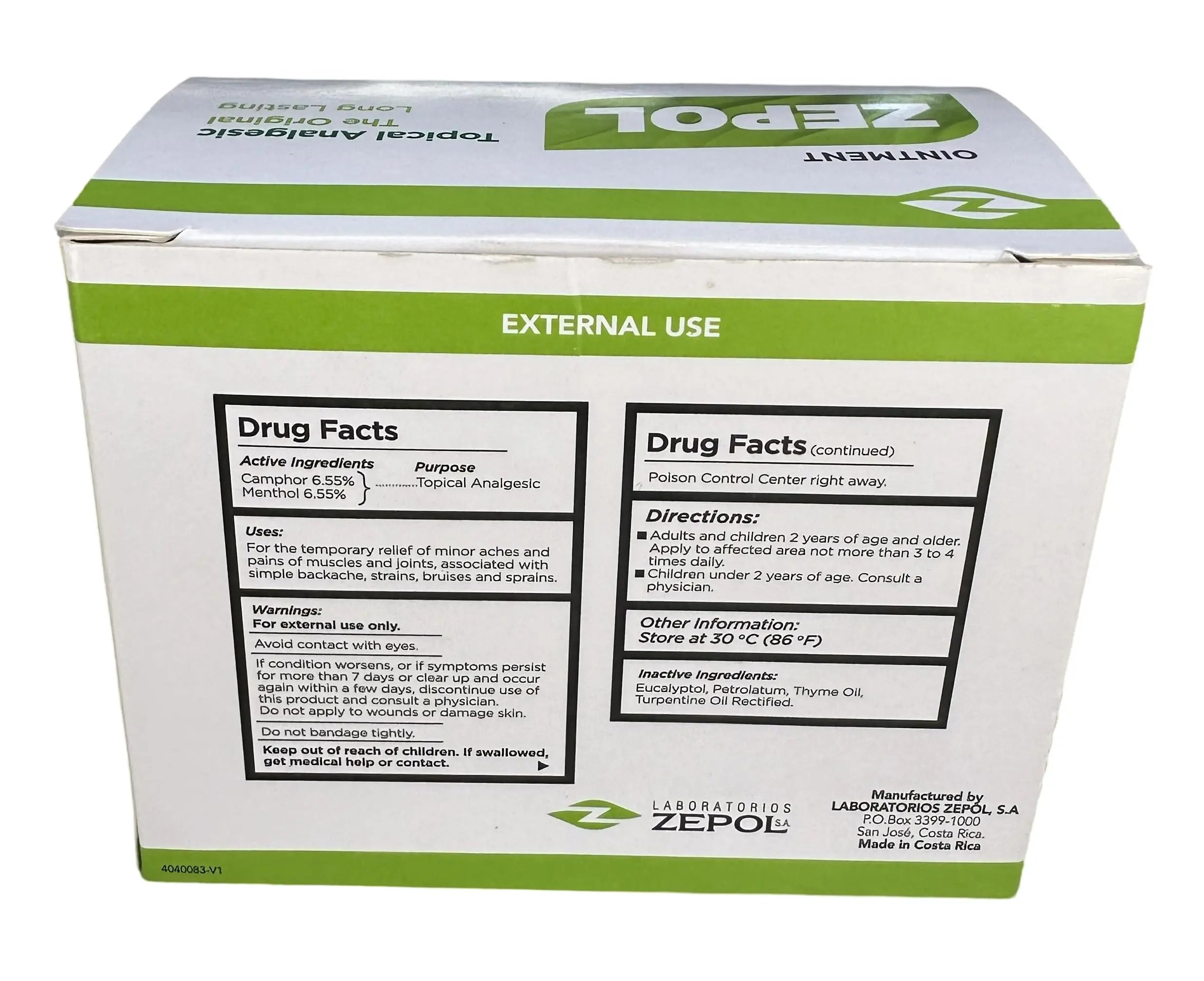 Zepol Original - Long-Lasting Topical Analgesic Ointment for Muscles, Joints, Backache, Sprains, and Strains - Pack of 12 Cans, 0.35 oz Each Zepol uk supplements