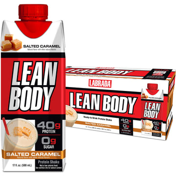 Lean Body Ready-to-Drink Salted Caramel Protein Shake, 40g Protein, Whey Blend Labrada uk supplements