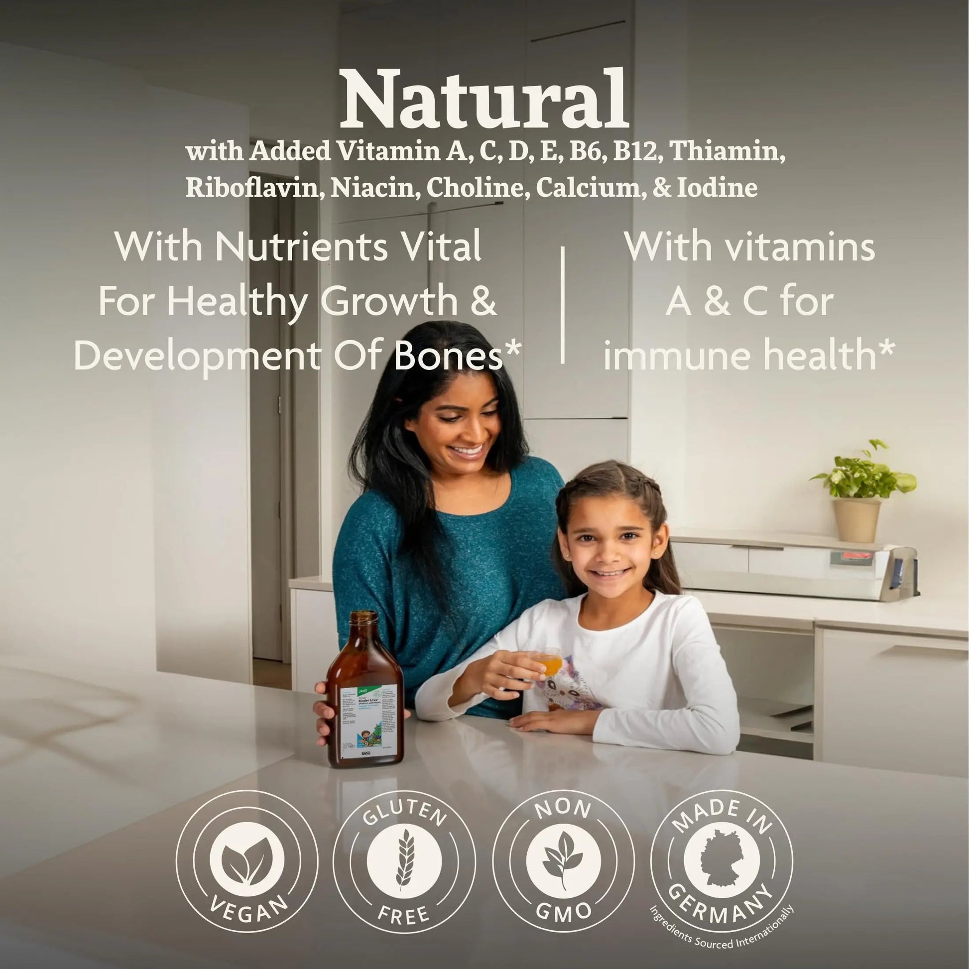Floradix Kinder Love Children's Multivitamin - Herbal Supplement - Liquid Multivitamin for Kids - Vitamins A, C, D & E, Calcium & More Floradix uk supplements