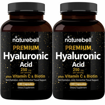 NatureBell 2 Pack Plant Based Hyaluronic Acid Supplements 250mg with 25mg Vitamin C NatureBell uk supplements