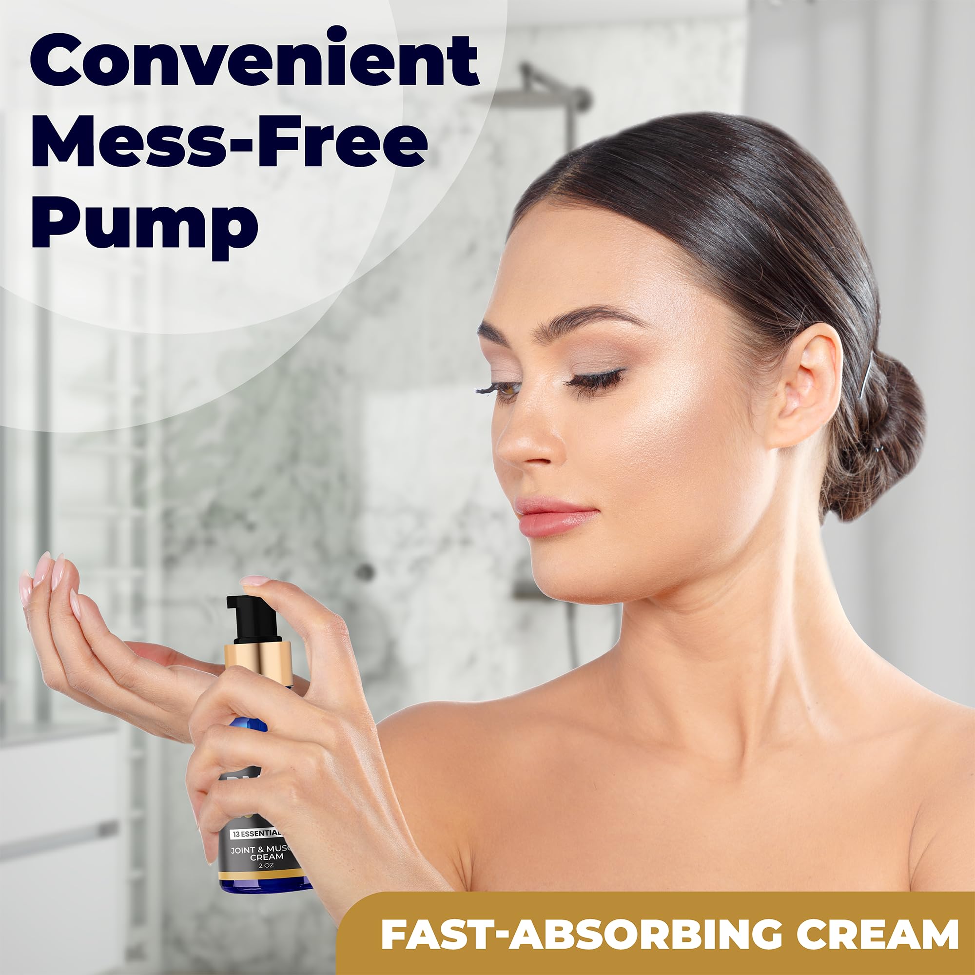 Zenrenu DMSO Cream 99.995% Pure Pharmaceutical Grade - 40-in-1 Advanced Formula -12 Essential Oils, Arnica, Aloe Vera, MSM - Fast-Absorbing Cream – 2 oz Glass Pump Bottle – Made in USA Zenrenu uk supplements
