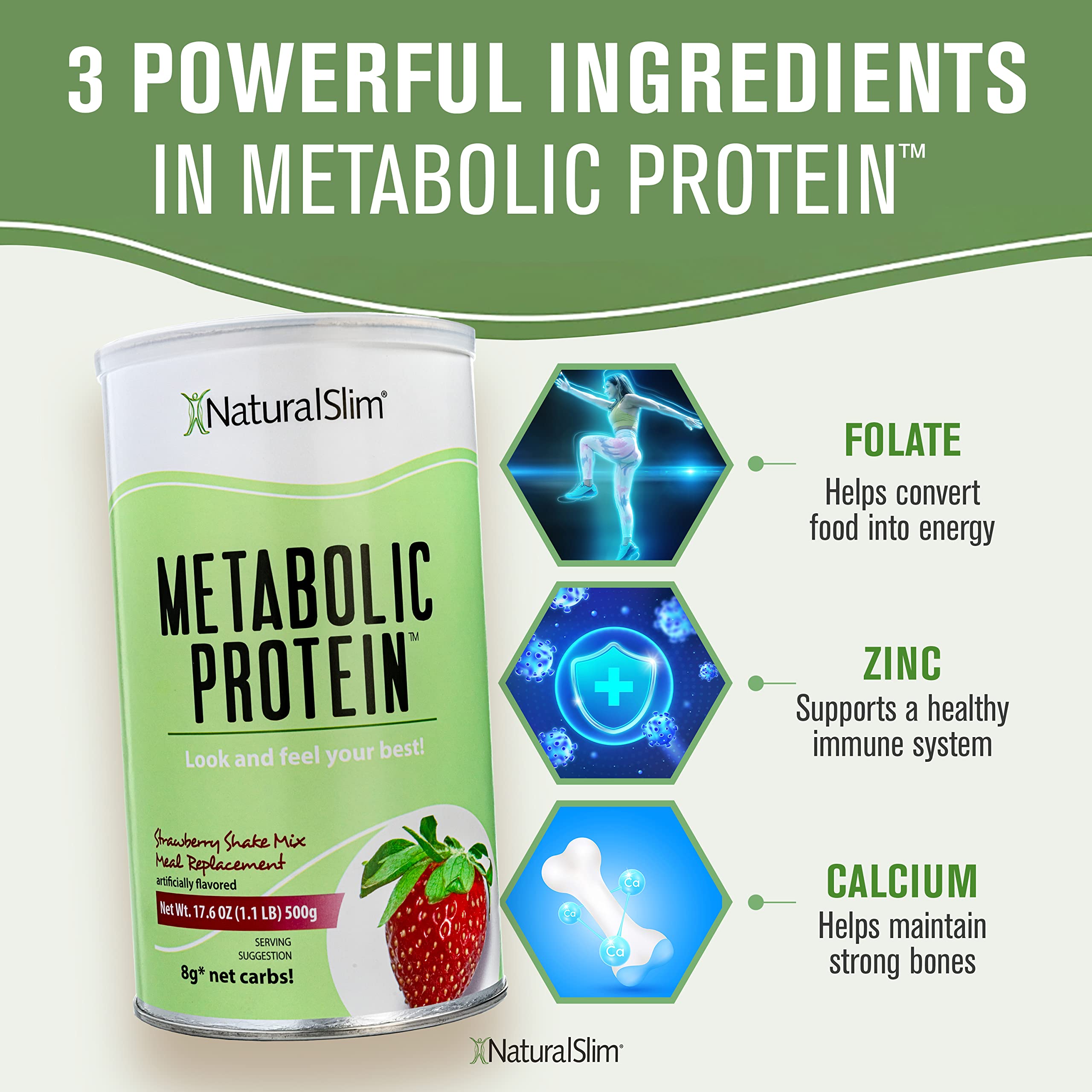 NaturalSlim Metabolic Whey Protein Powder Strawberry – Low Carb, Meal Replacement NaturalSlim uk supplements
