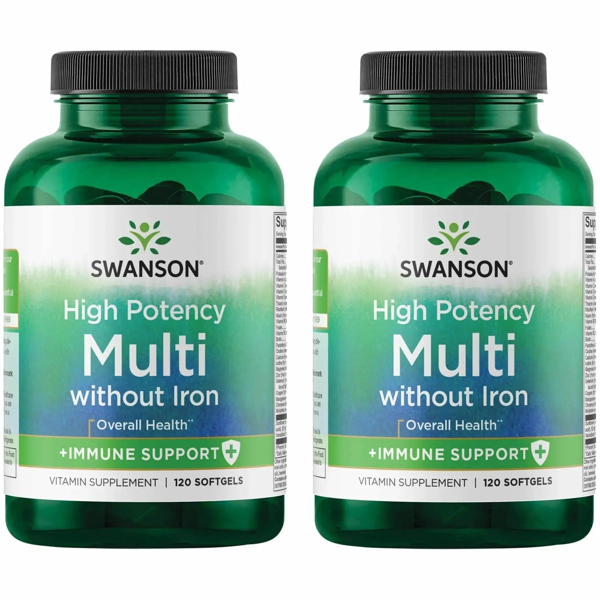 Swanson Multi Without Iron Multivitamin Health Supplement Iron-Free Formula 120 Softgels Sgels (2 Pack) Swanson uk supplements