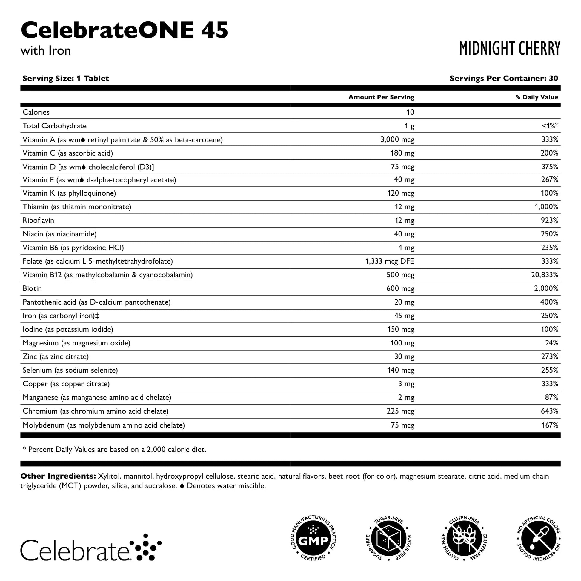 Celebrate Vitamins CelebrateONE 45 Chewables, 45mg Iron - Once Daily Bariatric Multivitamin, Essential Vitamins & Minerals Celebrate Bariatric Supplements uk supplements