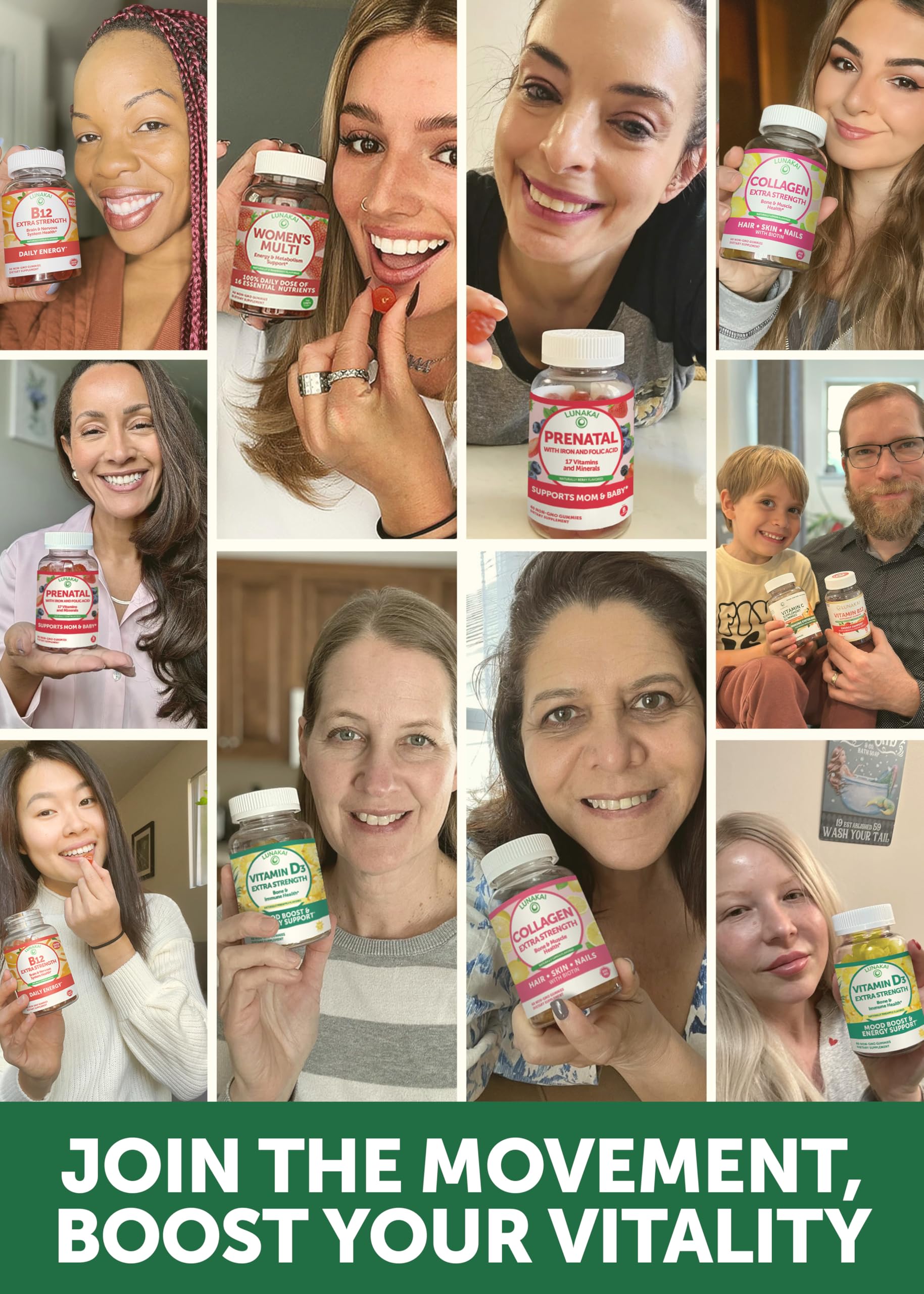 Lunakai USA Made Moringa & Sea Moss Capsules Bundle – 6-in-1 & 16-in-1 Advanced Blends – 60 Non-GMO Veggie Capsules Each Lunakai uk supplements