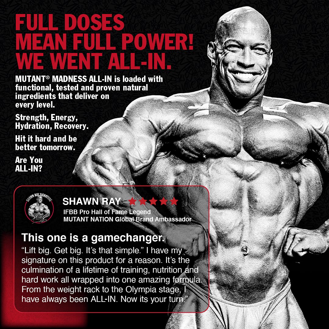 Mutant Madness All-in | Full Dosed Pre-Workout - Tropical Cyclone - 18 Serving - 504 g Mutant uk supplements