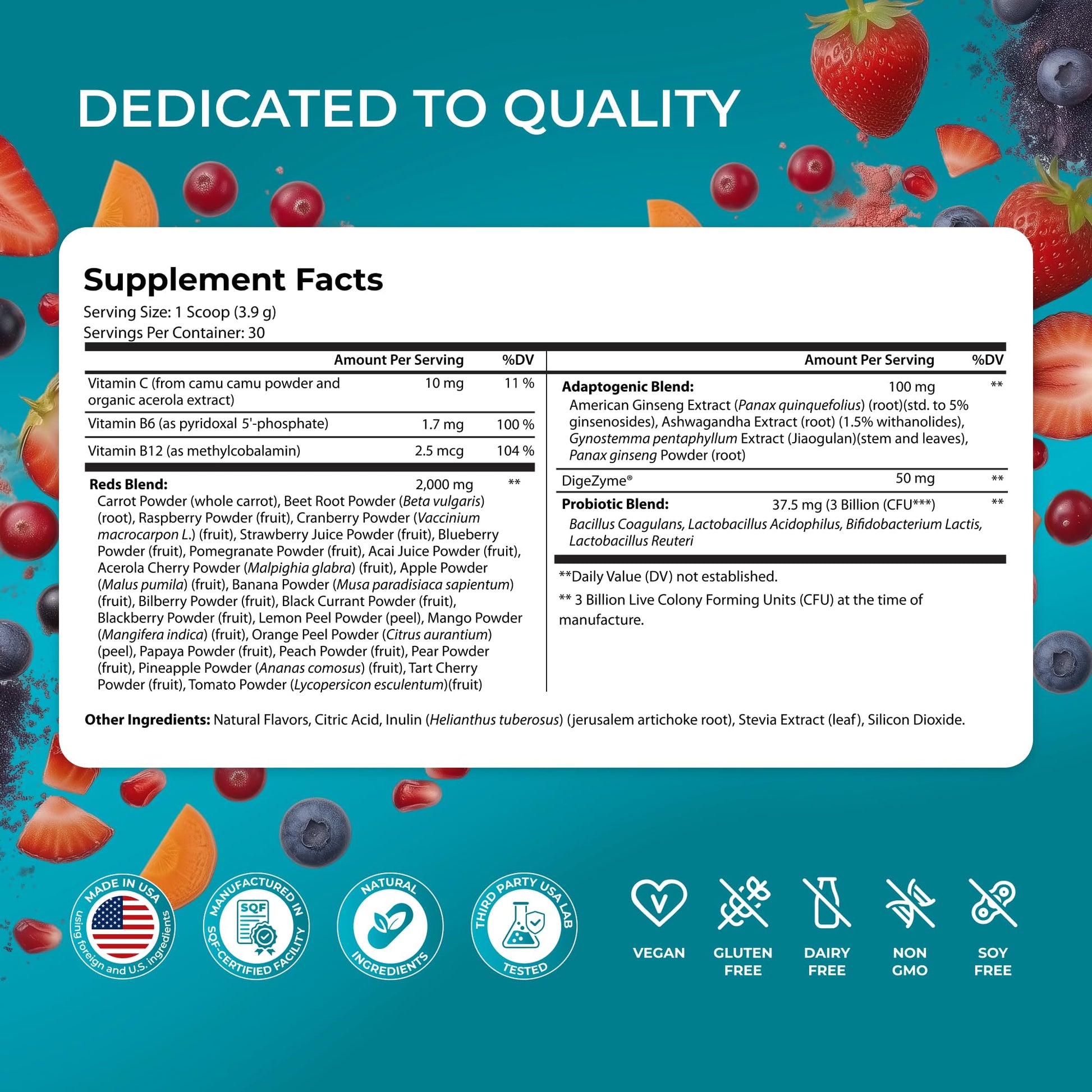 PUREHEALTH RESEARCH Metabolic Reds - Organic Superfood Powder Supplement - Fruit, Veggie, Adaptogenic, Probiotic Blends & More - for Metabolism & Energy Support - 4.13 Oz. - 30 Servings PUREHEALTH RESEARCH uk supplements