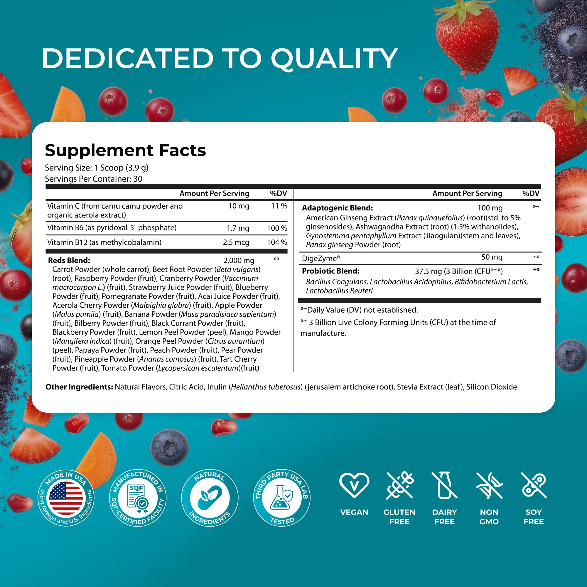 PUREHEALTH RESEARCH Metabolic Reds - Organic Superfood Powder Supplement - Fruit, Veggie, Adaptogenic, Probiotic Blends & More - for Metabolism & Energy Support - 4.13 Oz. - 30 Servings PUREHEALTH RESEARCH uk supplements